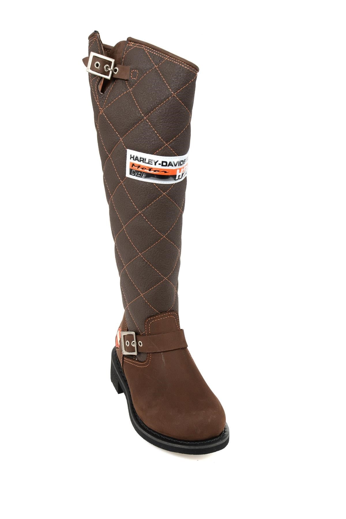 Dark Brown Hakiki Deri Kadın Bot & Bootie HD0777005803