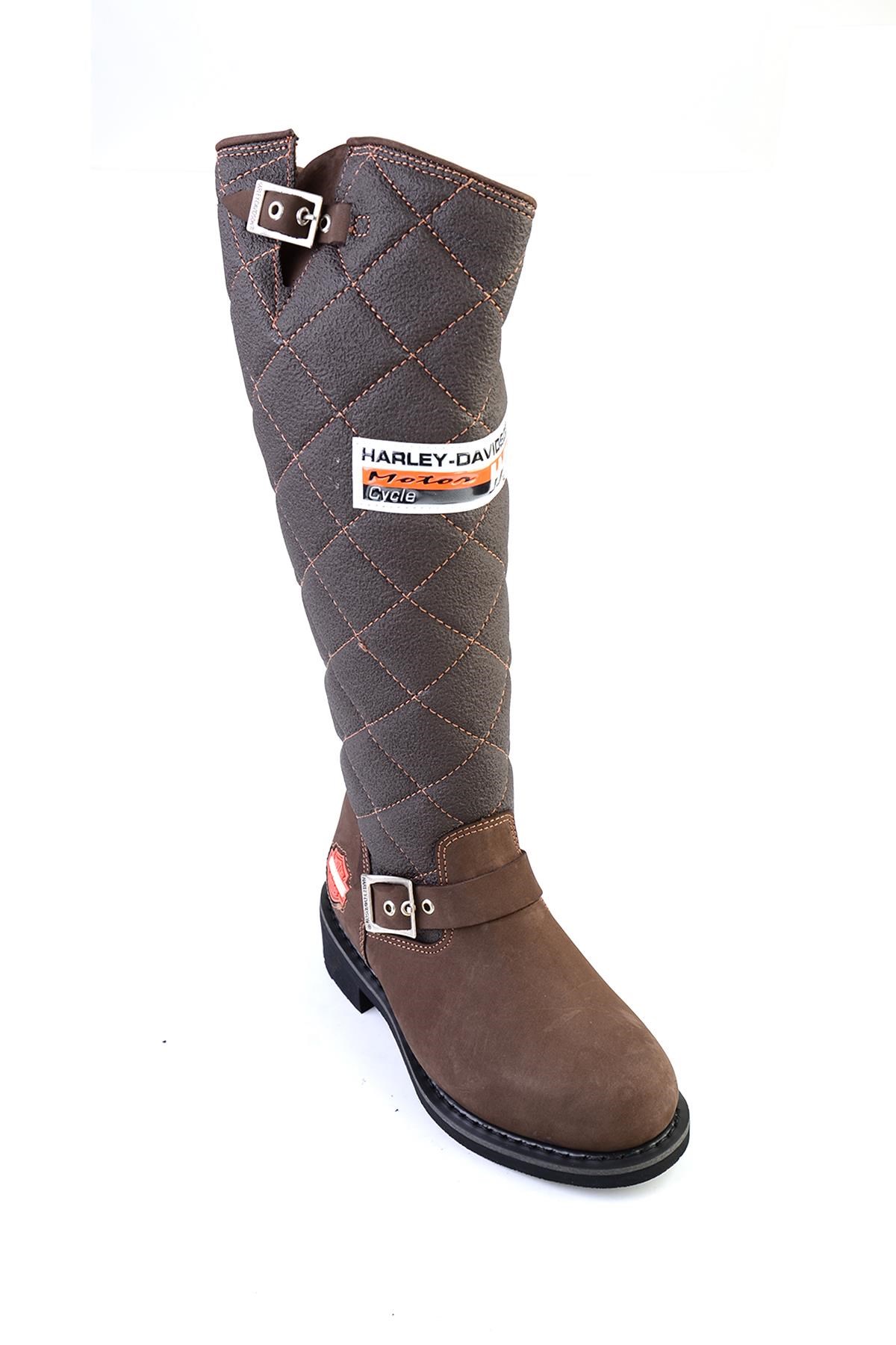 Dark Brown Hakiki Deri Kadın Bot & Bootie HD0777005803