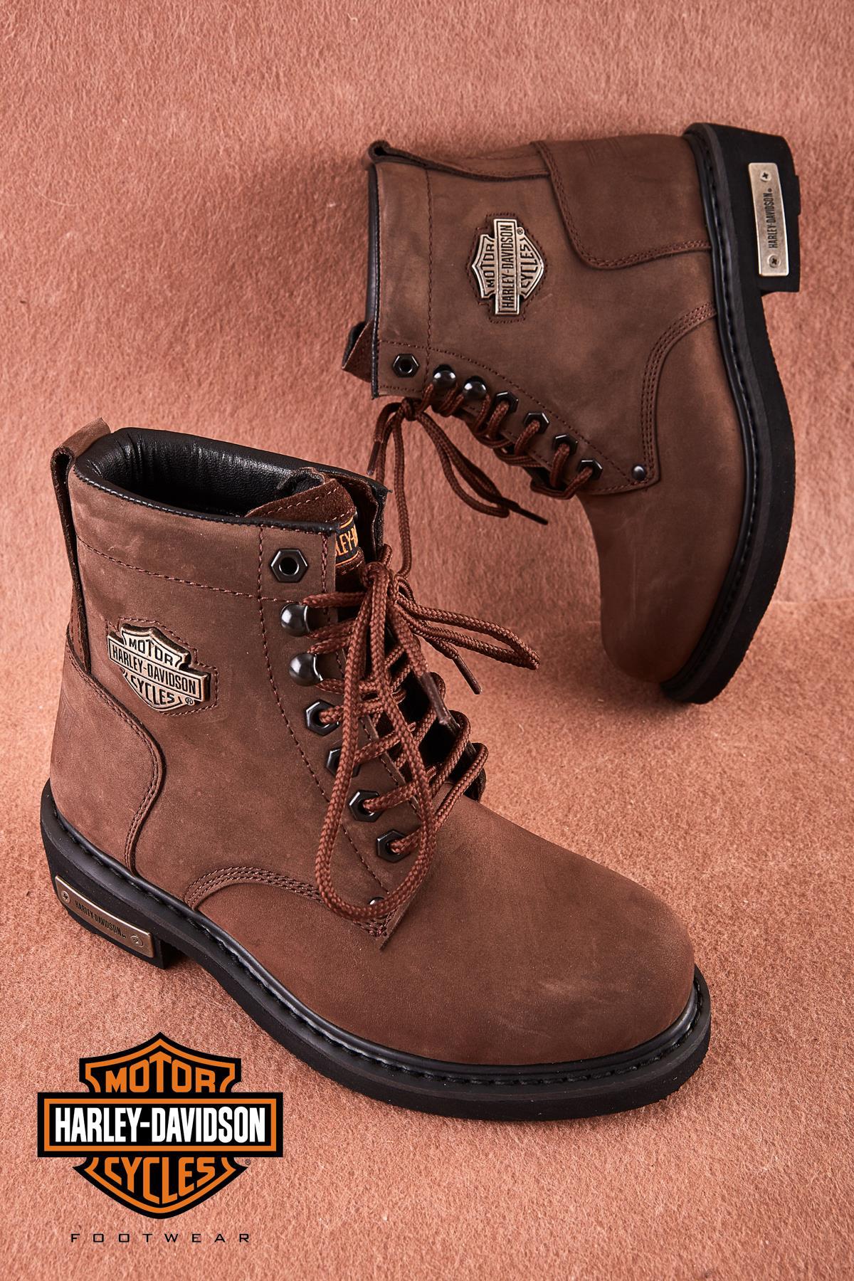 Dark Brown Hakiki Deri Kadın Bot & Bootie HD0777009603