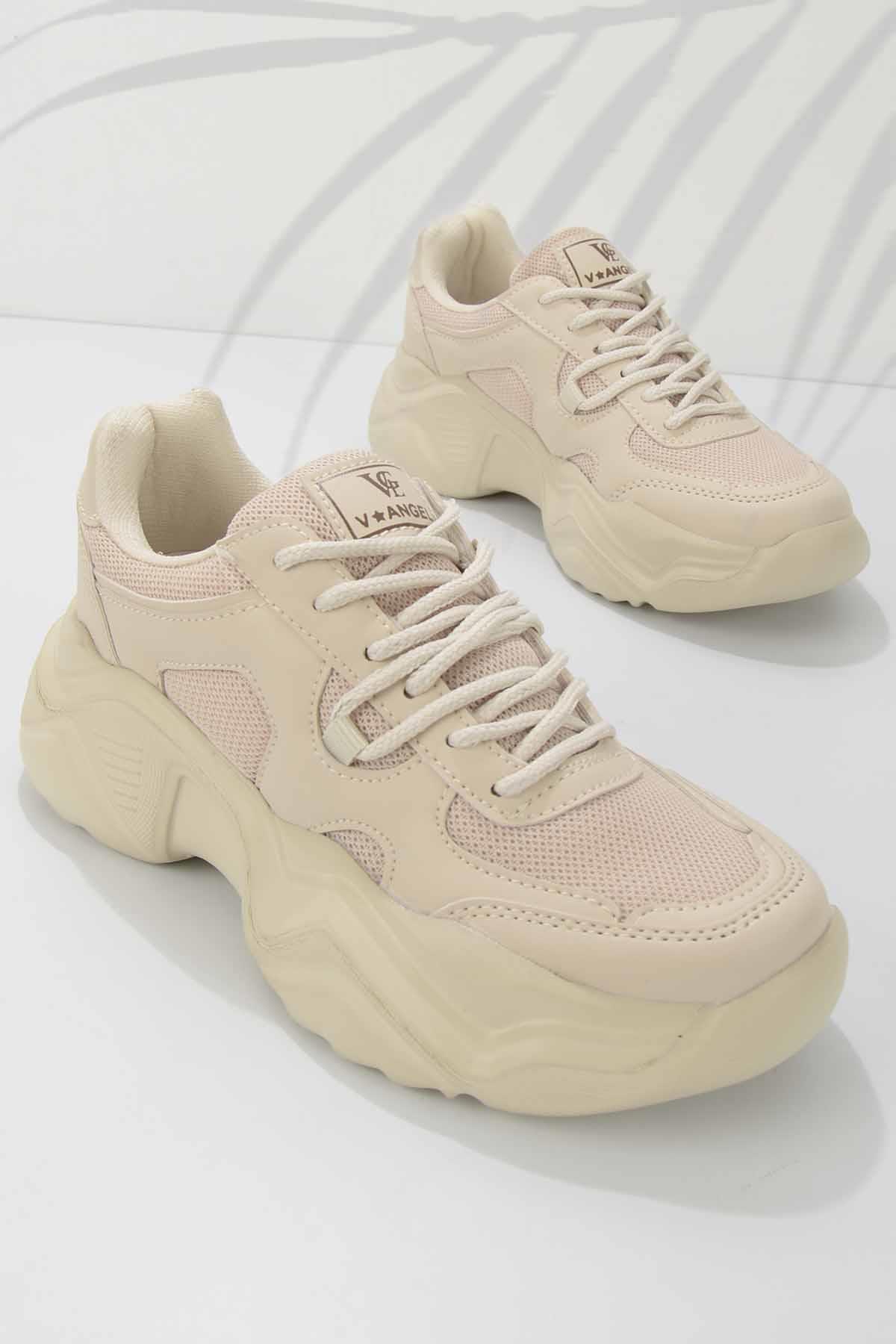 Ekru  Kadın Sneaker K01876014309
