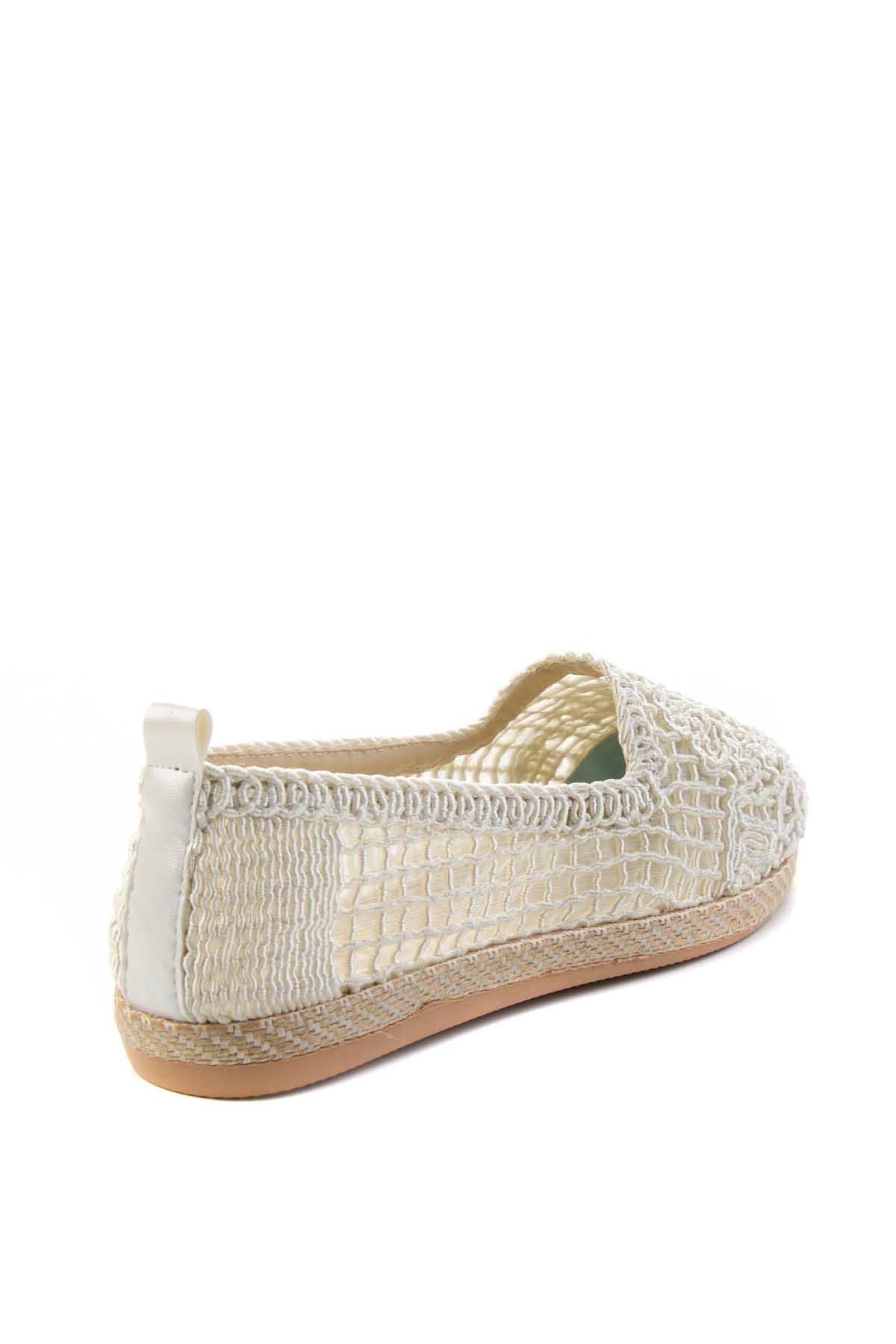 Ekru Örgü  Kadın Espadril K01578041116