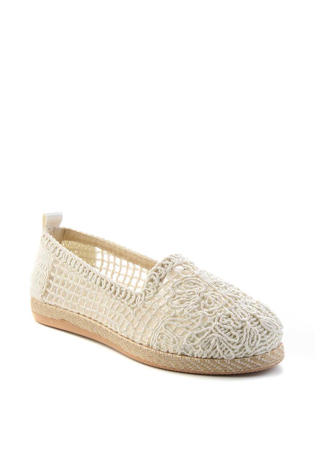 Ekru Örgü  Kadın Espadril K01578041116