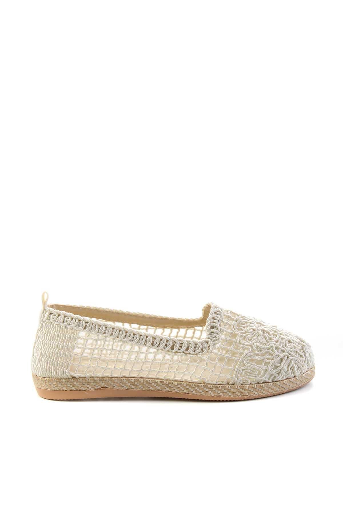 Ekru Örgü  Kadın Espadril K01578041116