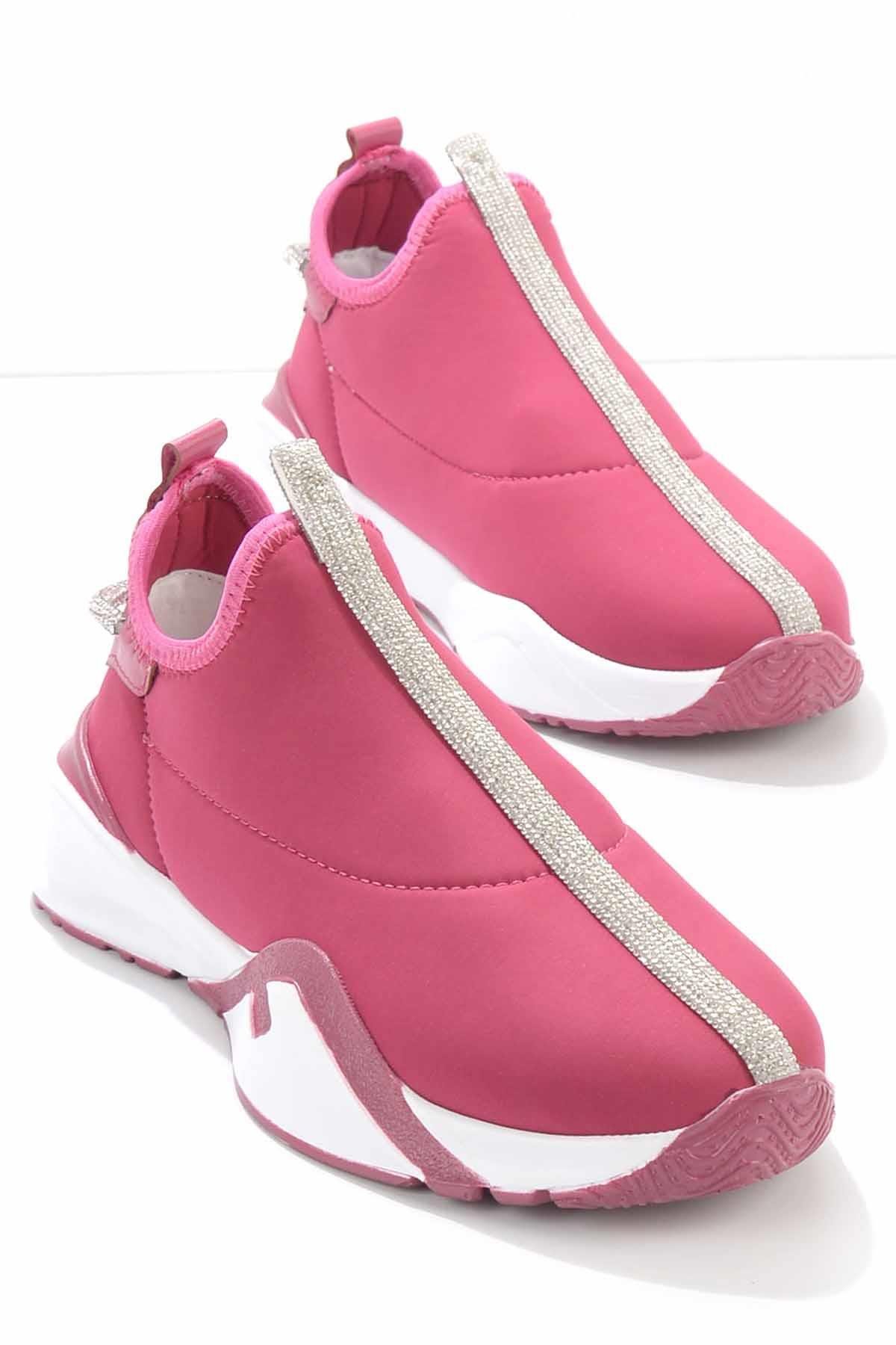 Fuşya Streç  Kadın Sneaker K01235004317