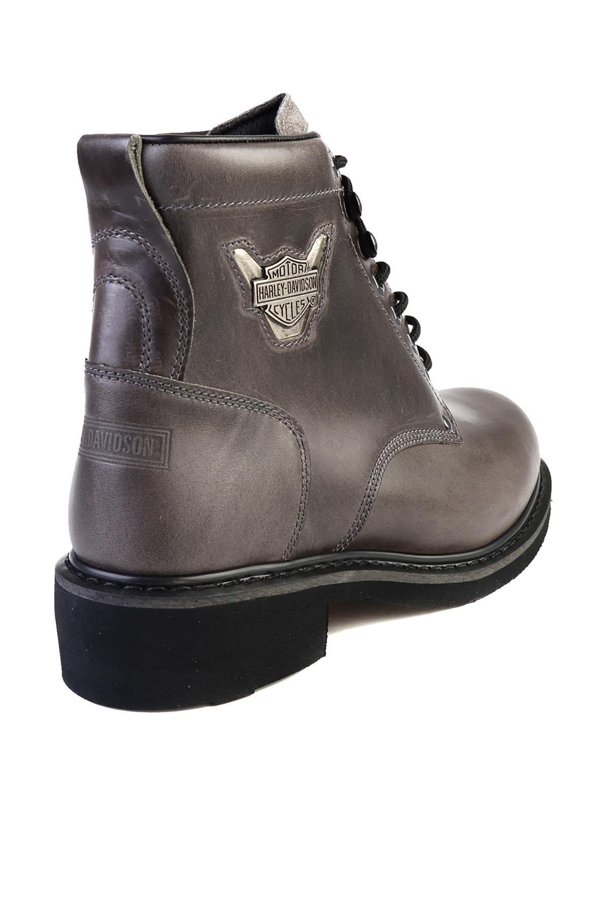 Grey Hakiki Deri Erkek Bot & Bootie HD1777009603