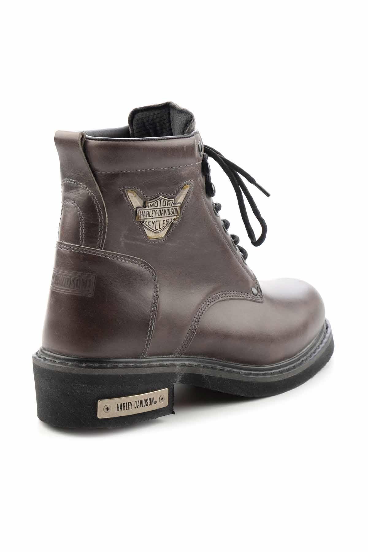 Grey Hakiki Deri Erkek Bot & Bootie HD1777009603