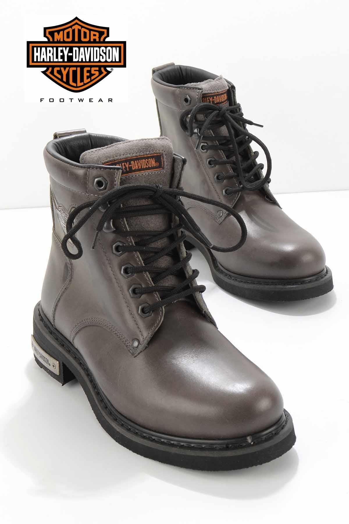 Grey Hakiki Deri Erkek Bot & Bootie HD1777009603