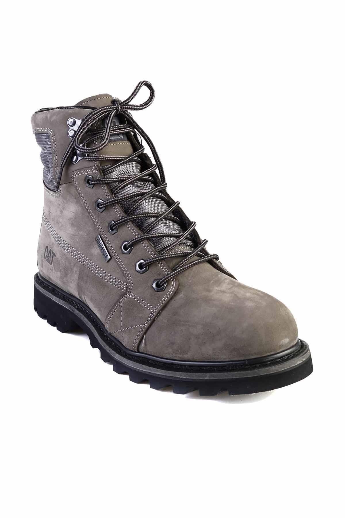 Grey Leather Erkek Bot & Bootie CAT1111122601