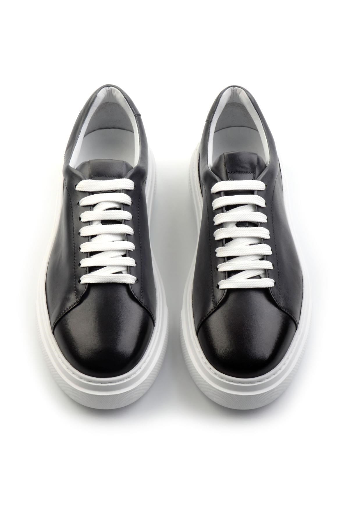 Gri Hakiki Deri Erkek Sneaker E01083016803