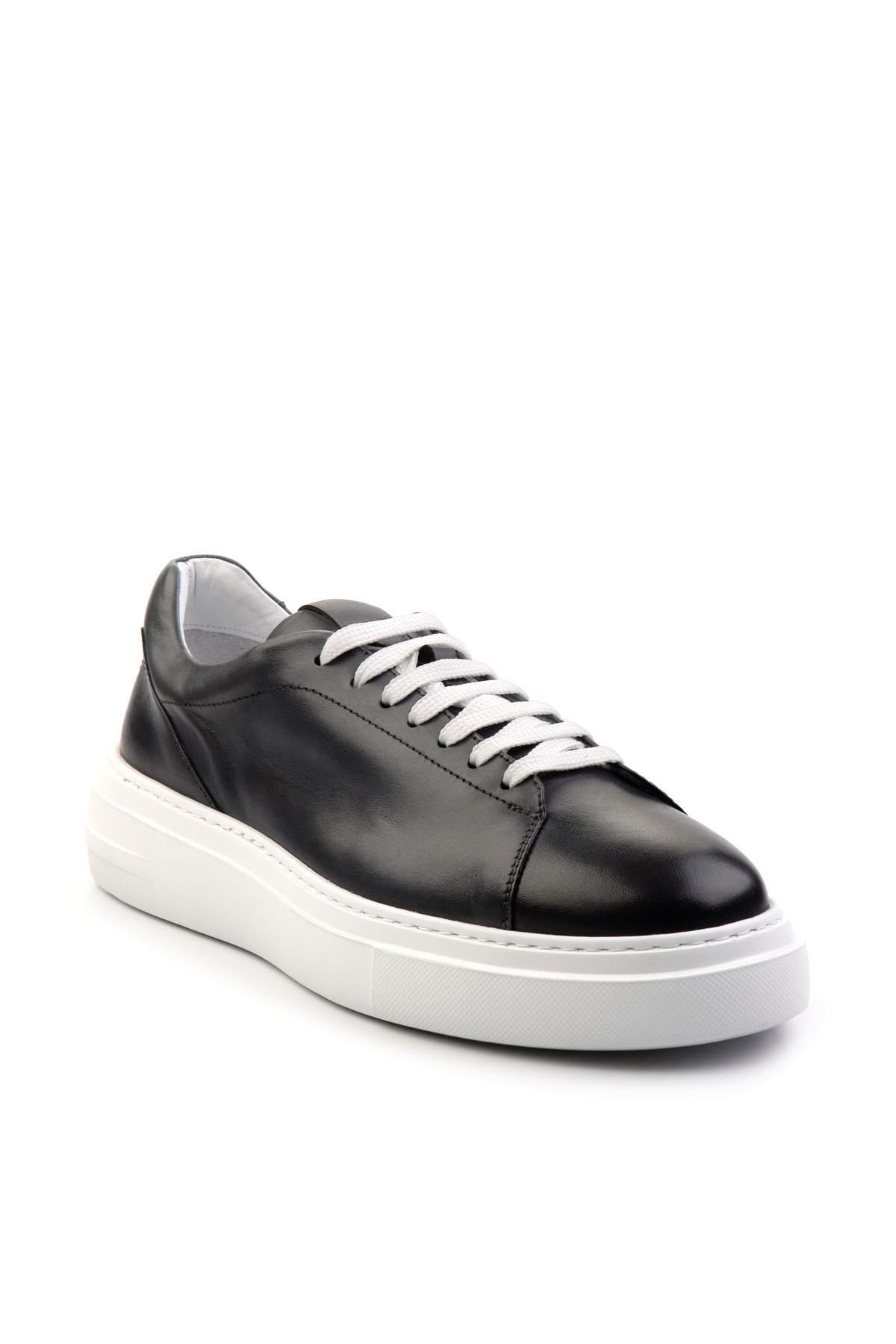 Gri Hakiki Deri Erkek Sneaker E01083016803