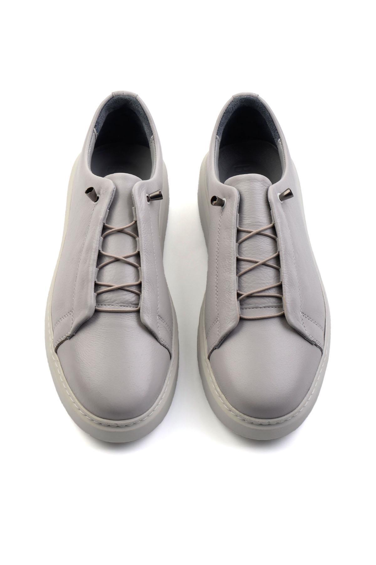 Gri Leather Erkek Casual Ayakkabı E01084211343