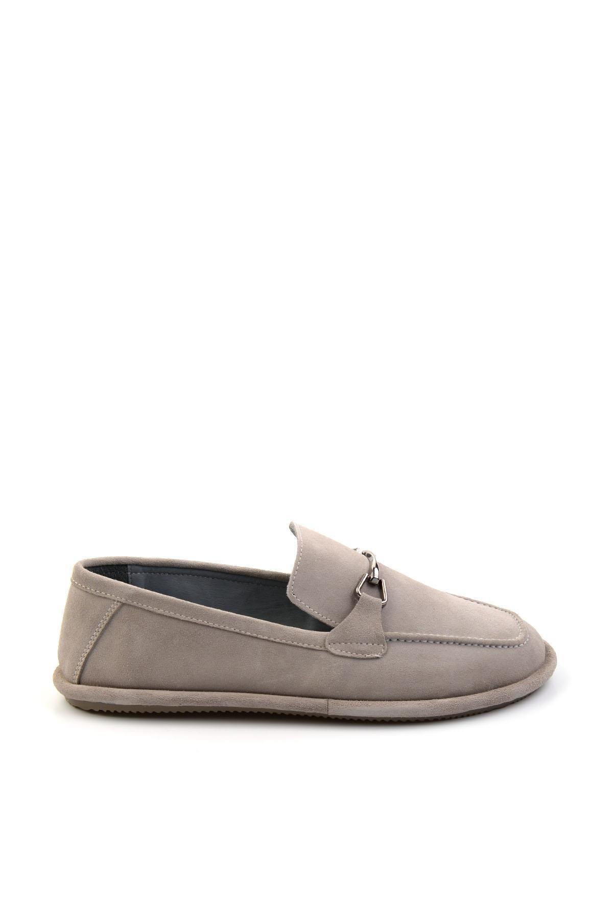 Gri Leather Erkek Loafer Ayakkabı E01070240102