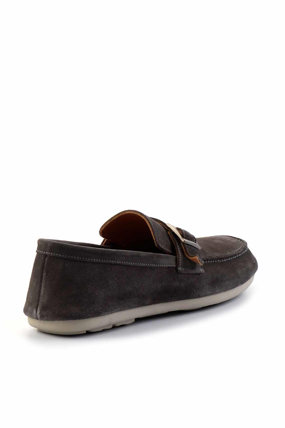 Gri Leather Erkek Loafer Ayakkabı E01304406502