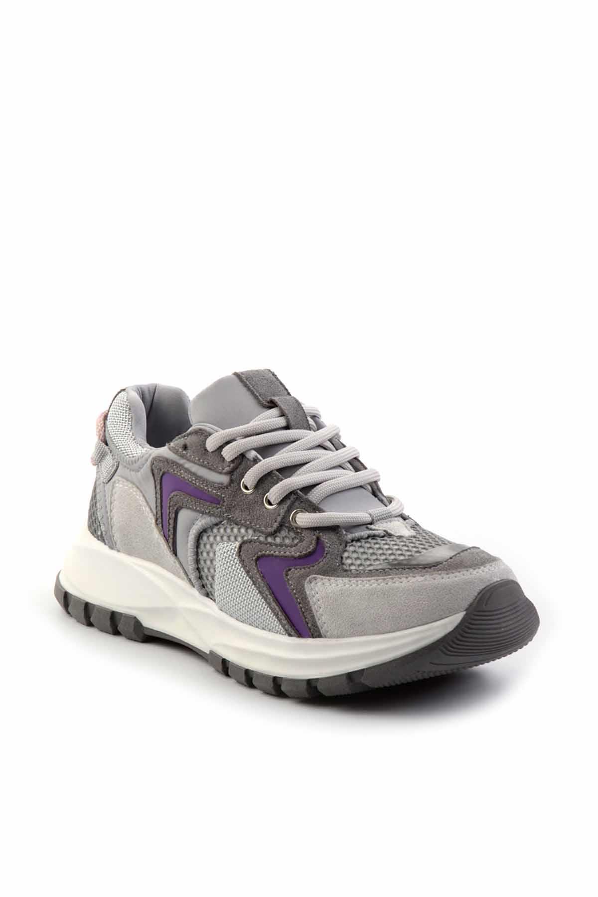 Gri Lila Süet  Kadın Sneaker K01429161002