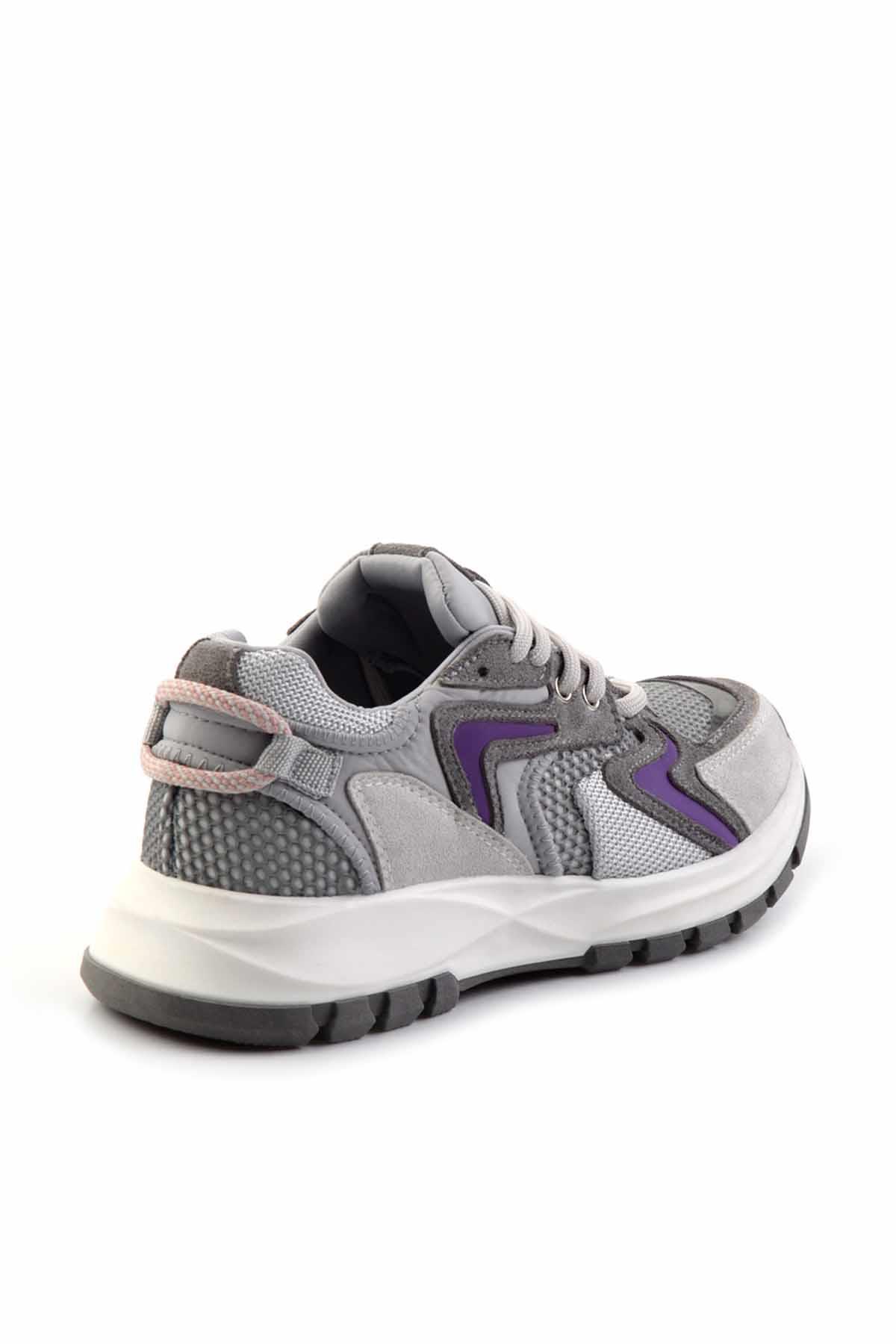 Gri Lila Süet  Kadın Sneaker K01429161002