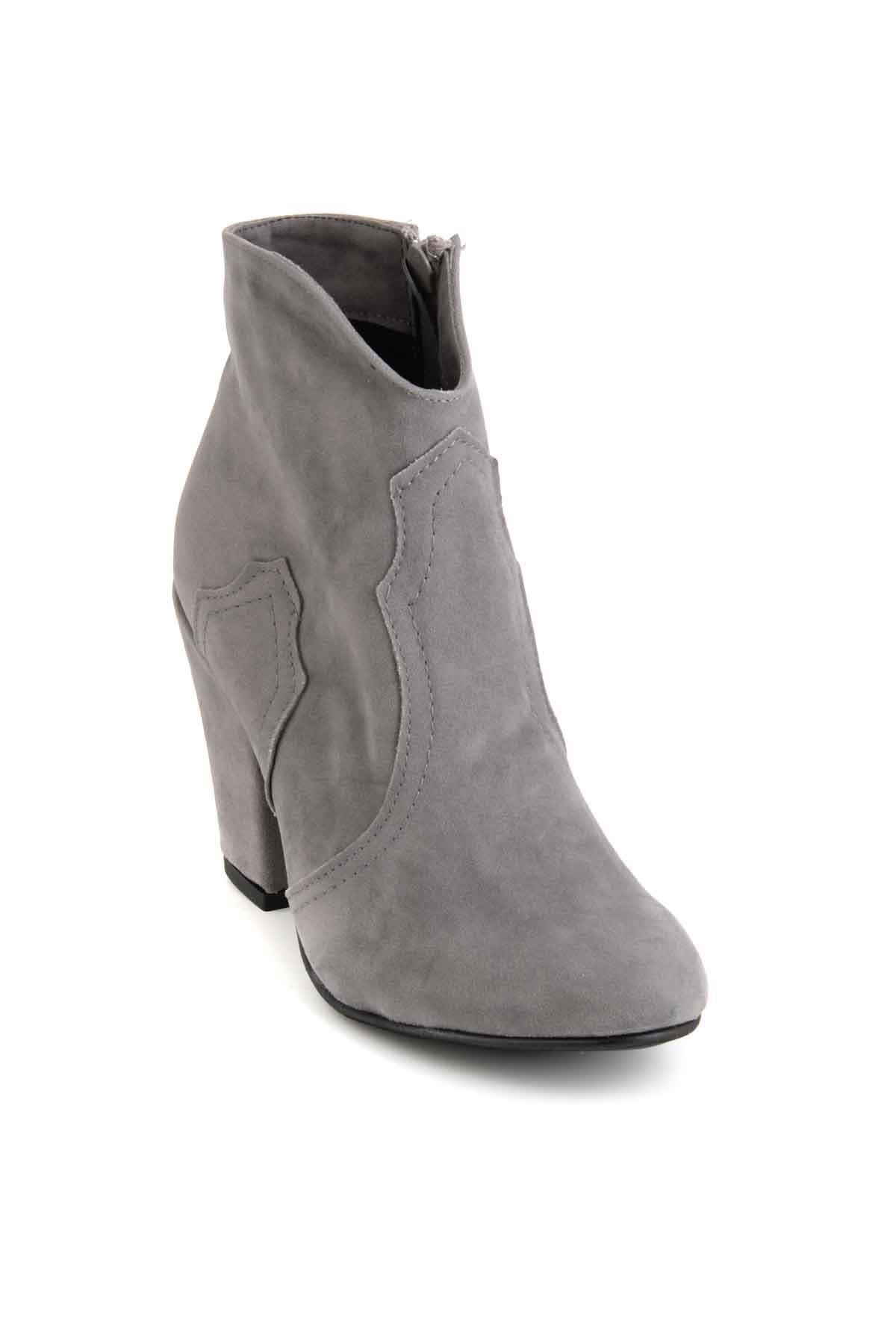 Gri Süet  Kadın Bot & Bootie E0238590072