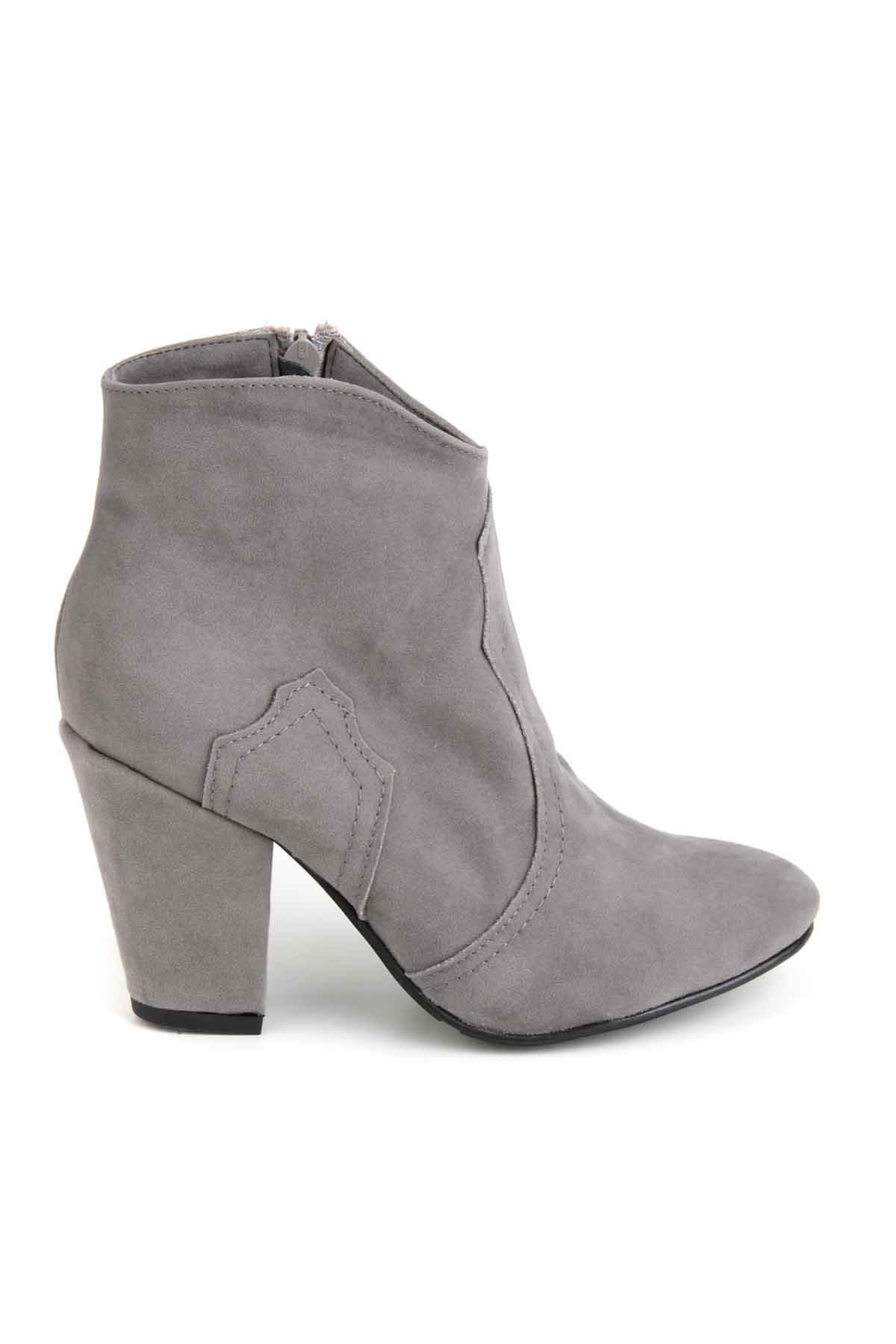 Gri Süet  Kadın Bot & Bootie E0238590072