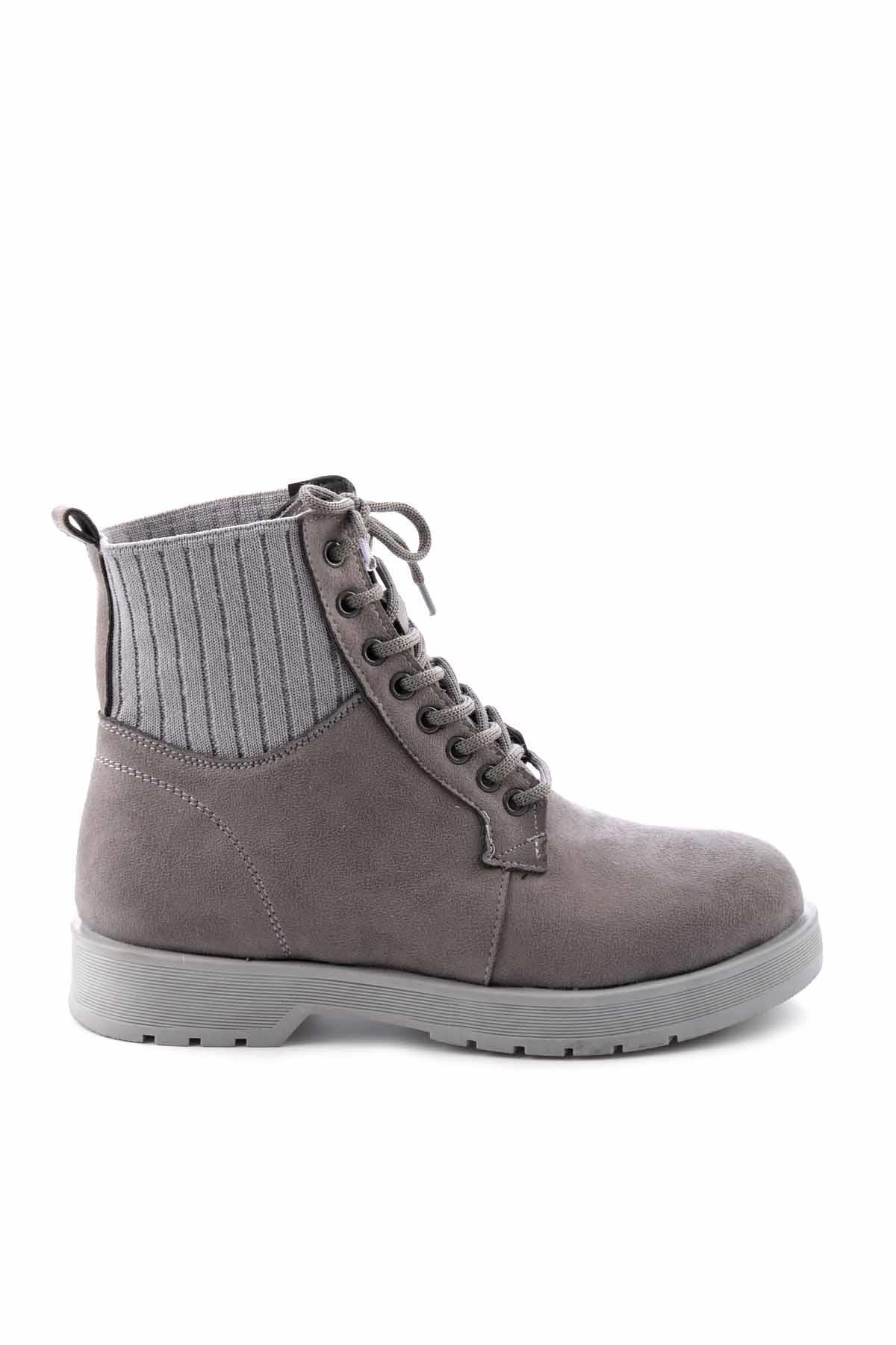 Gri Süet  Kadın Bot & Bootie K02792070102