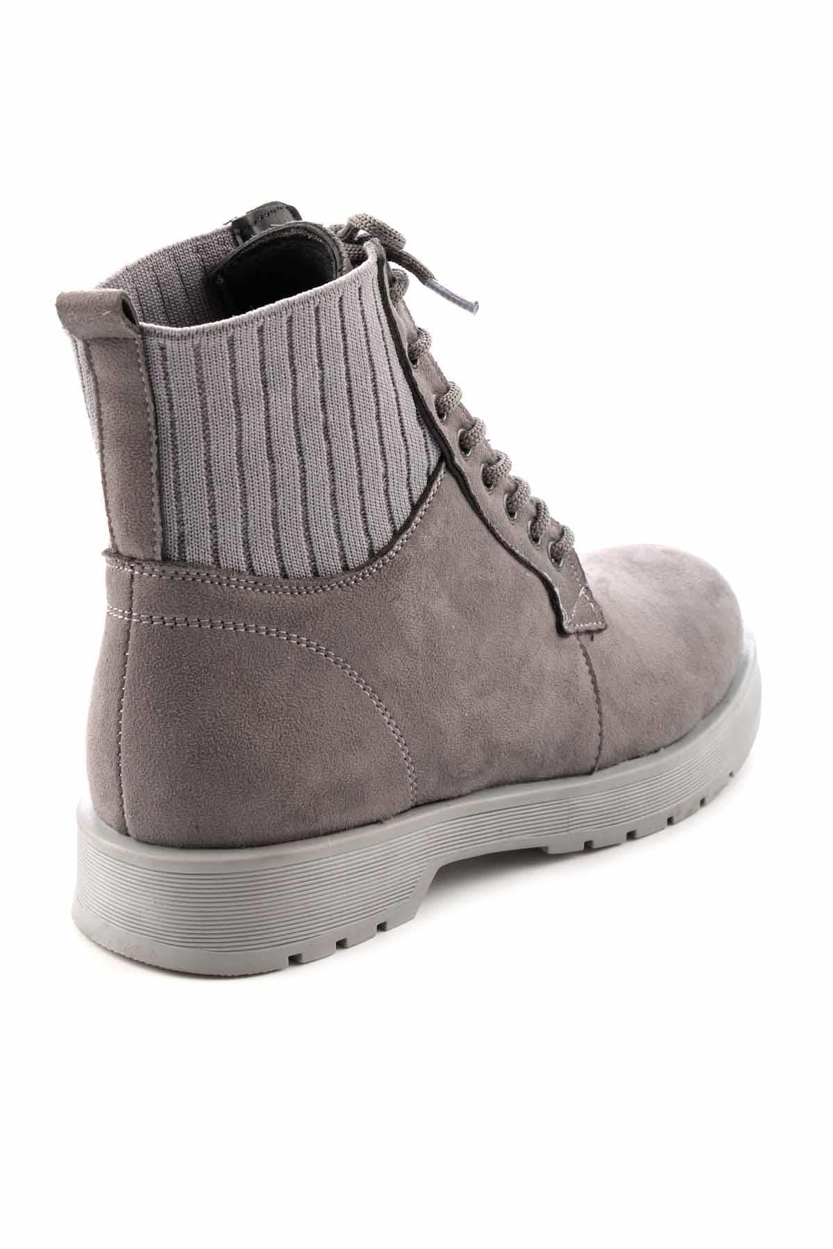 Gri Süet  Kadın Bot & Bootie K02792070102