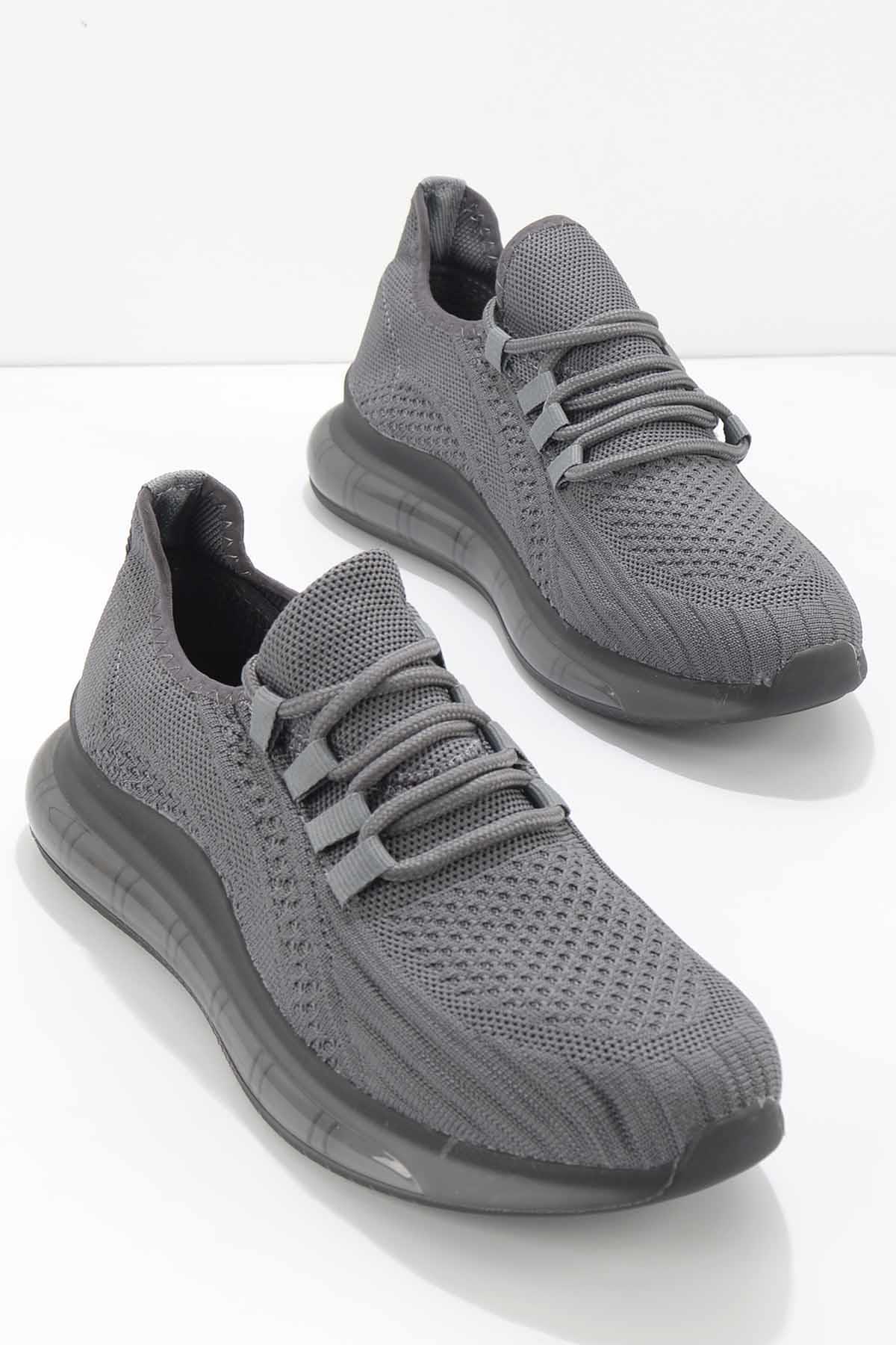 Gri Triko  Erkek Sneaker E01986202782