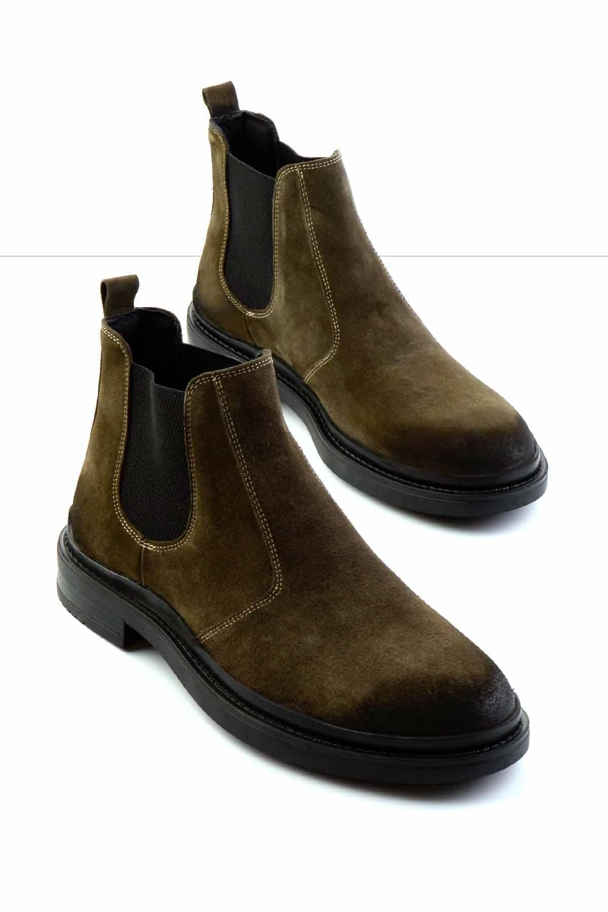 Haki Hakiki Deri Erkek Bot & Bootie E02442055002