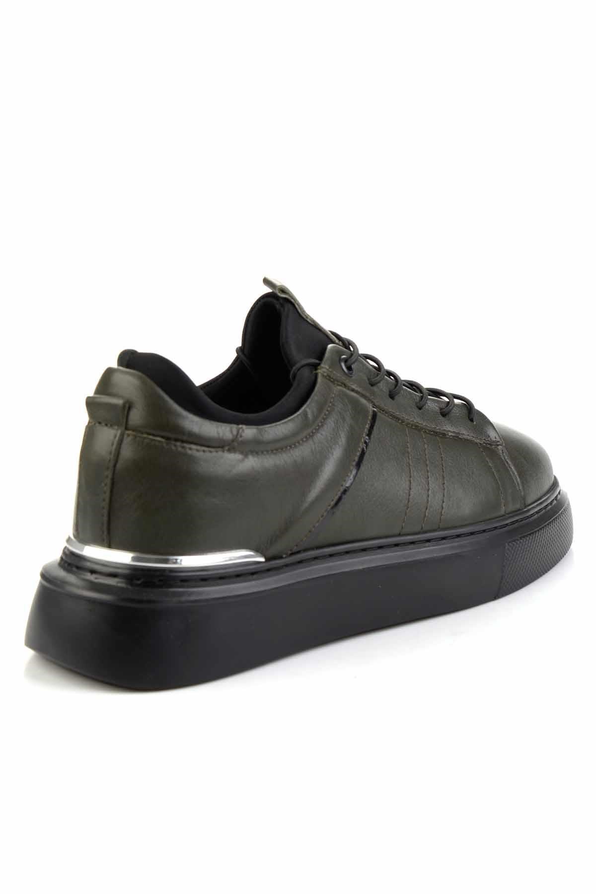 Haki Hakiki Deri Erkek Sneaker E01082010403