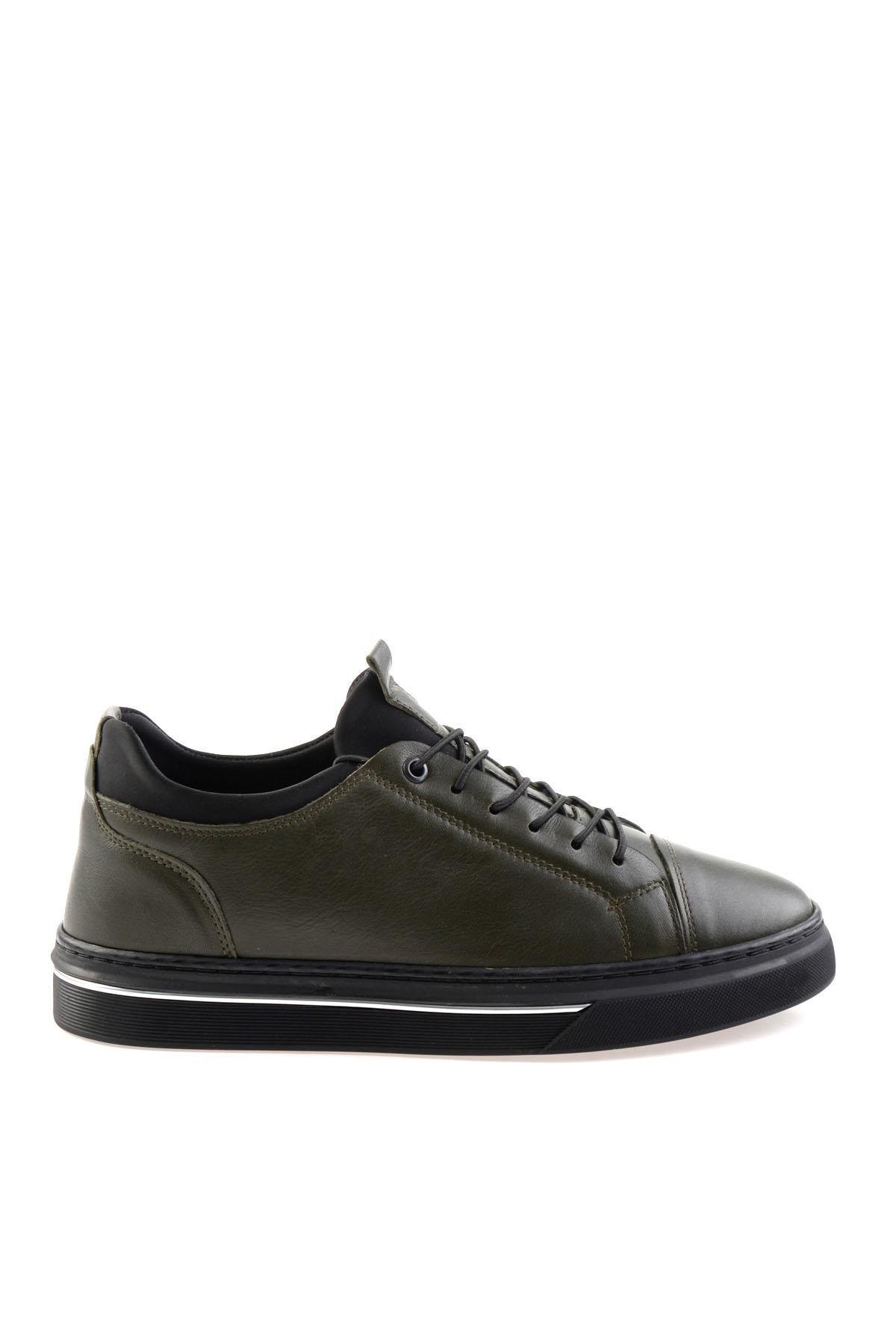 Haki Hakiki Deri Erkek Sneaker E01082000603