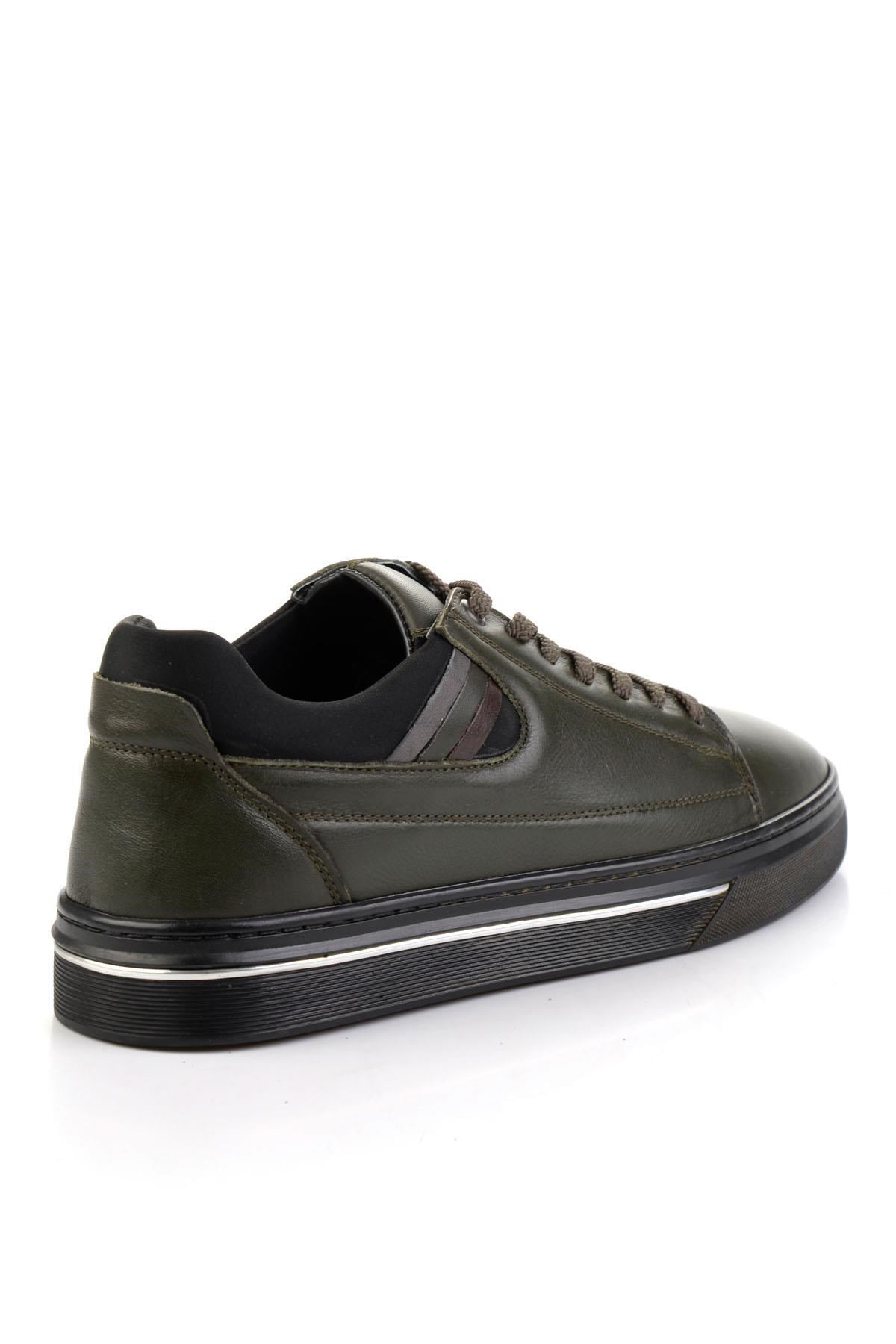 Haki Hakiki Deri Erkek Sneaker E01082011203