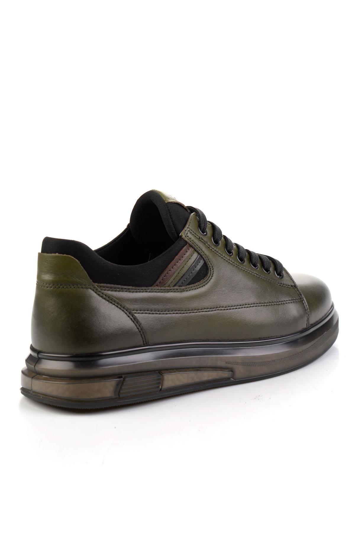 Haki Hakiki Deri Erkek Sneaker E01398142843