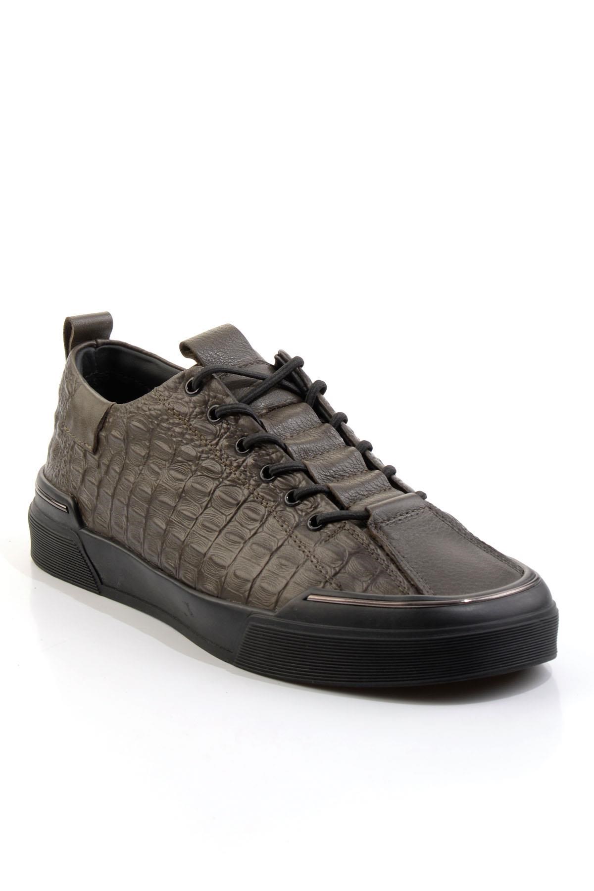 Haki Hakiki Deri Erkek Sneaker E01604238503