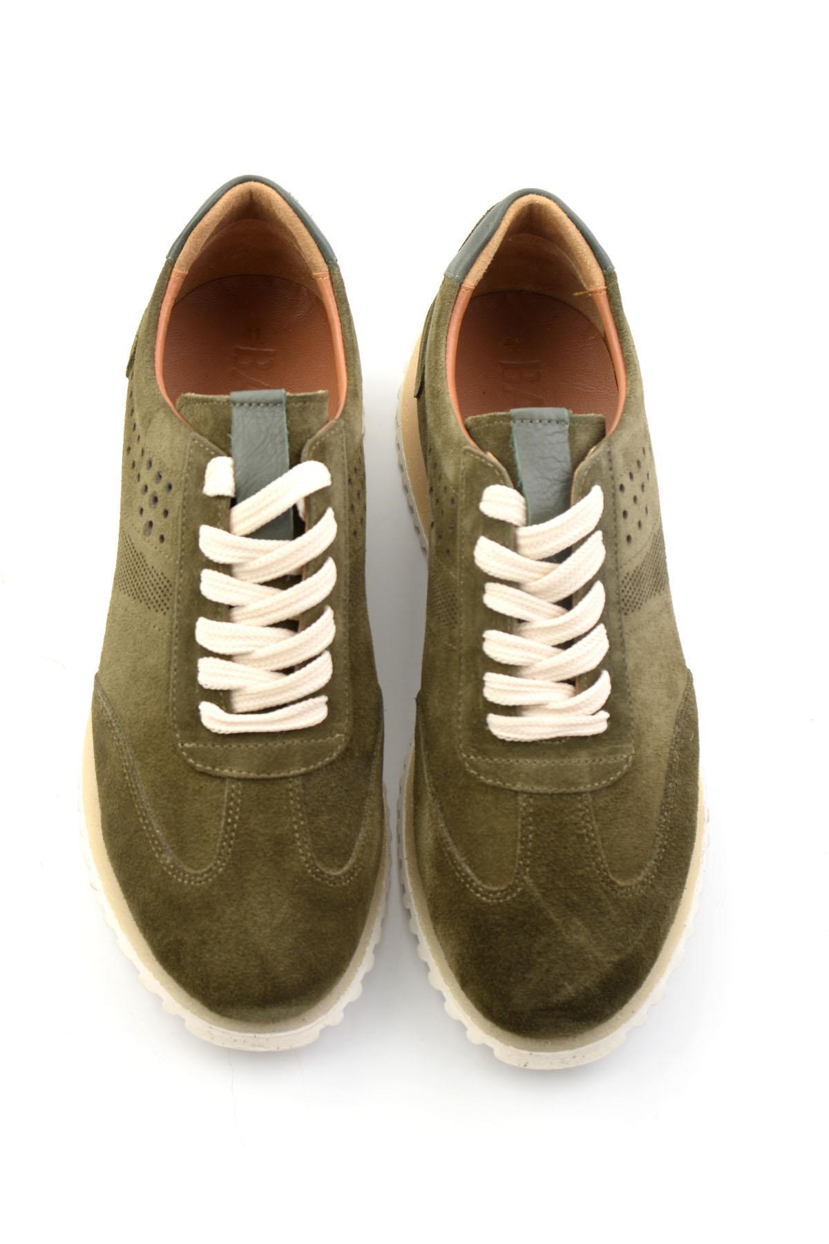 Haki Hakiki Deri Erkek Sneaker E01811042702