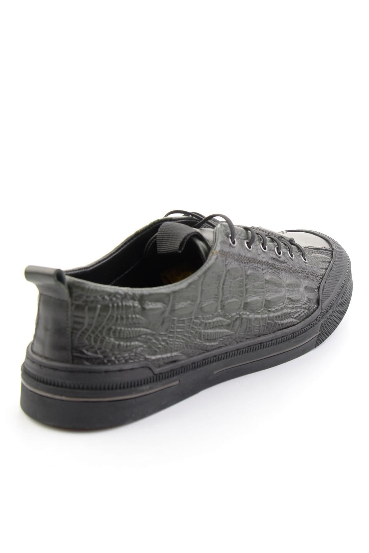 Haki Hakiki Deri Erkek Sneaker E01900251044