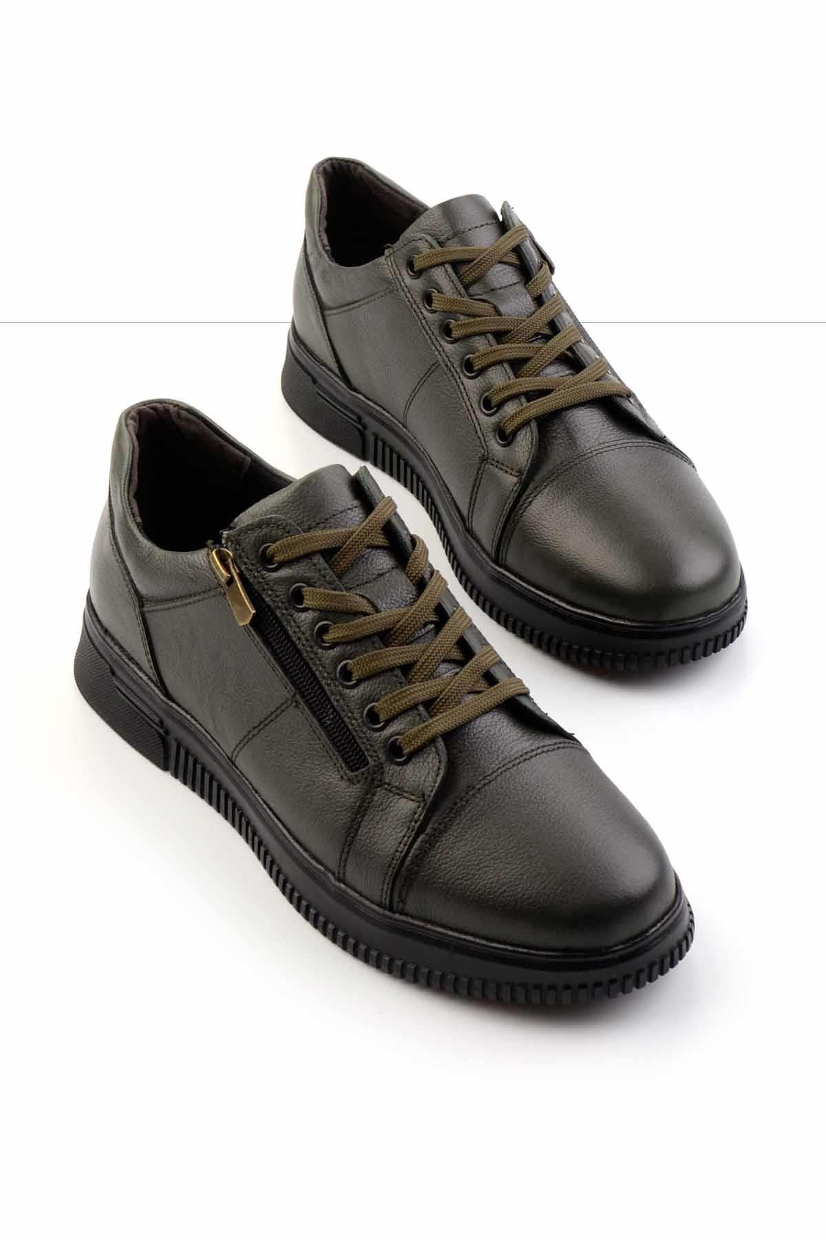 Haki Leather Erkek Casual Ayakkabı E01398232403