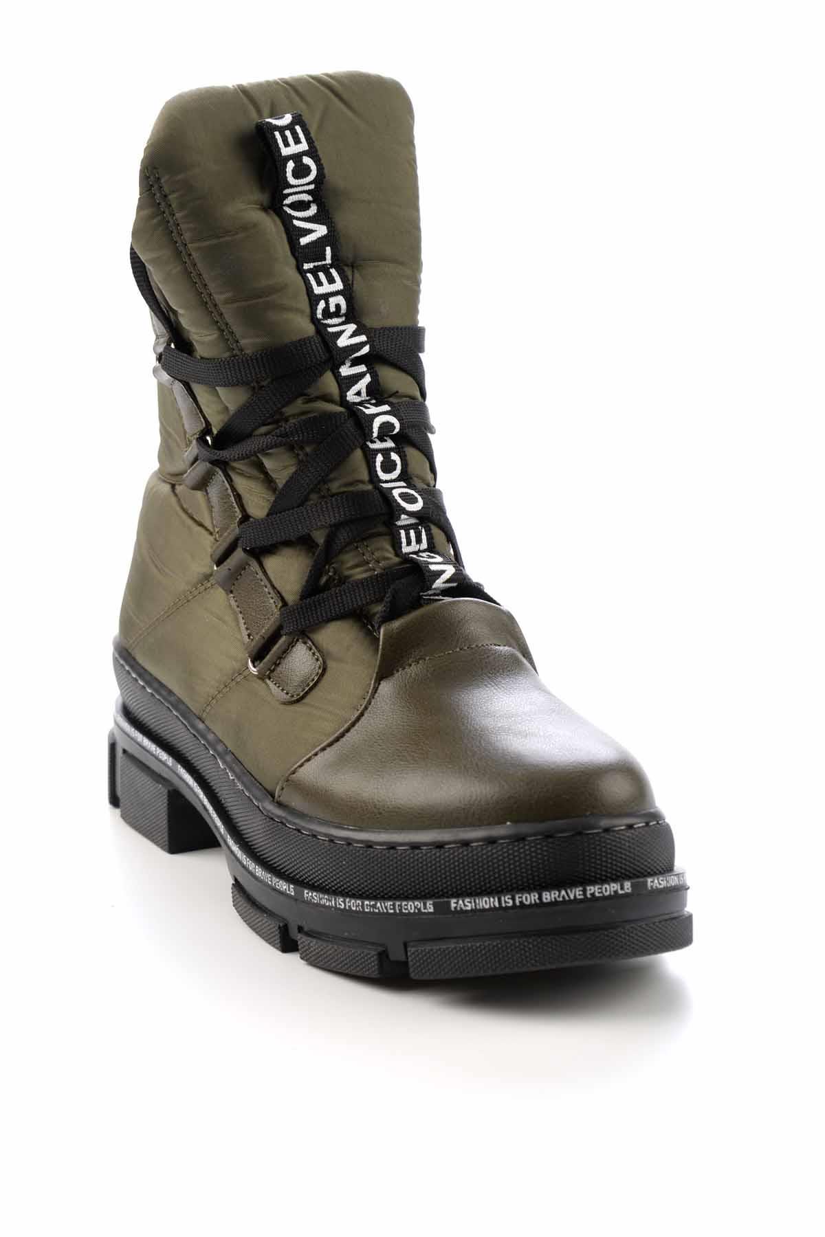Haki Siyah  Kadın Bot & Bootie K02578000909