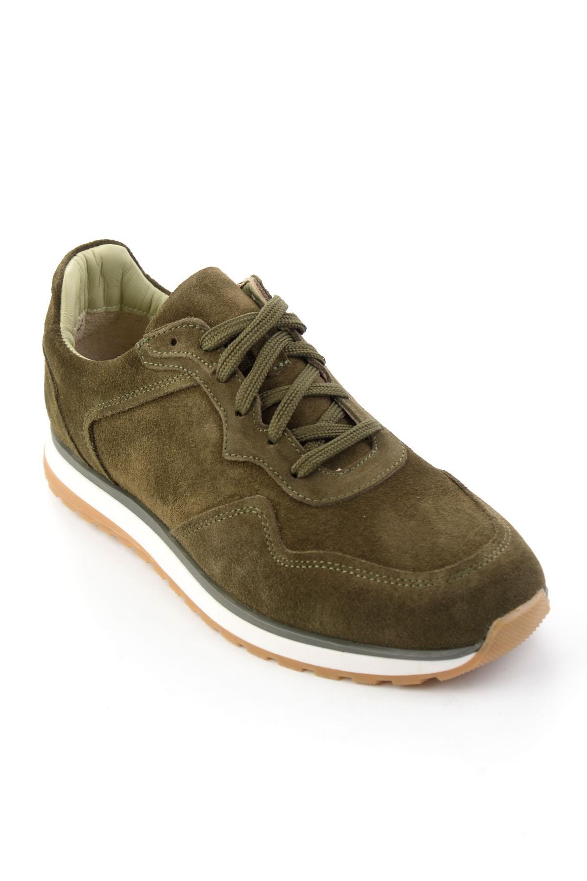Haki Süet Hakiki Deri Erkek Sneaker E01774003502