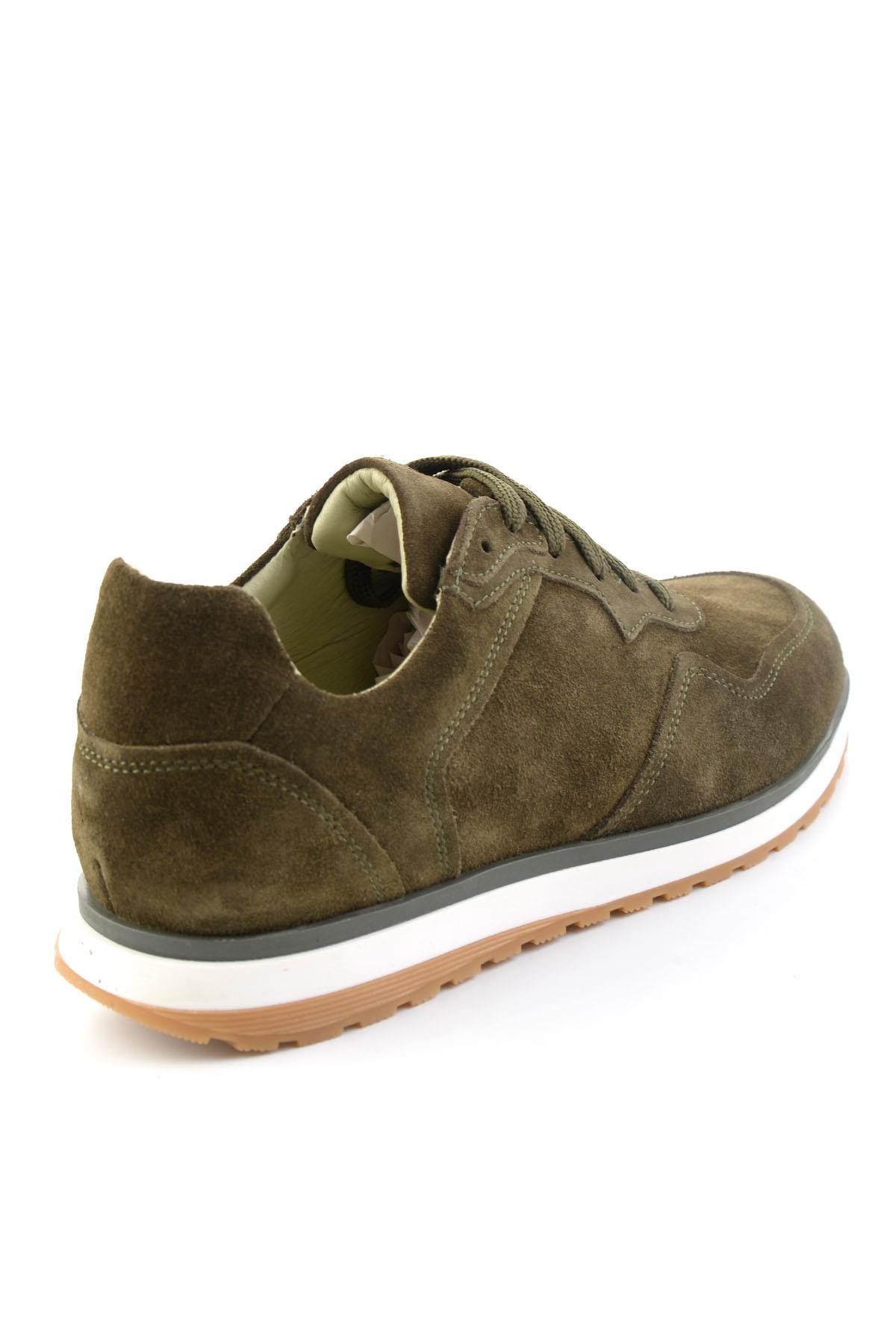 Haki Süet Hakiki Deri Erkek Sneaker E01774003502