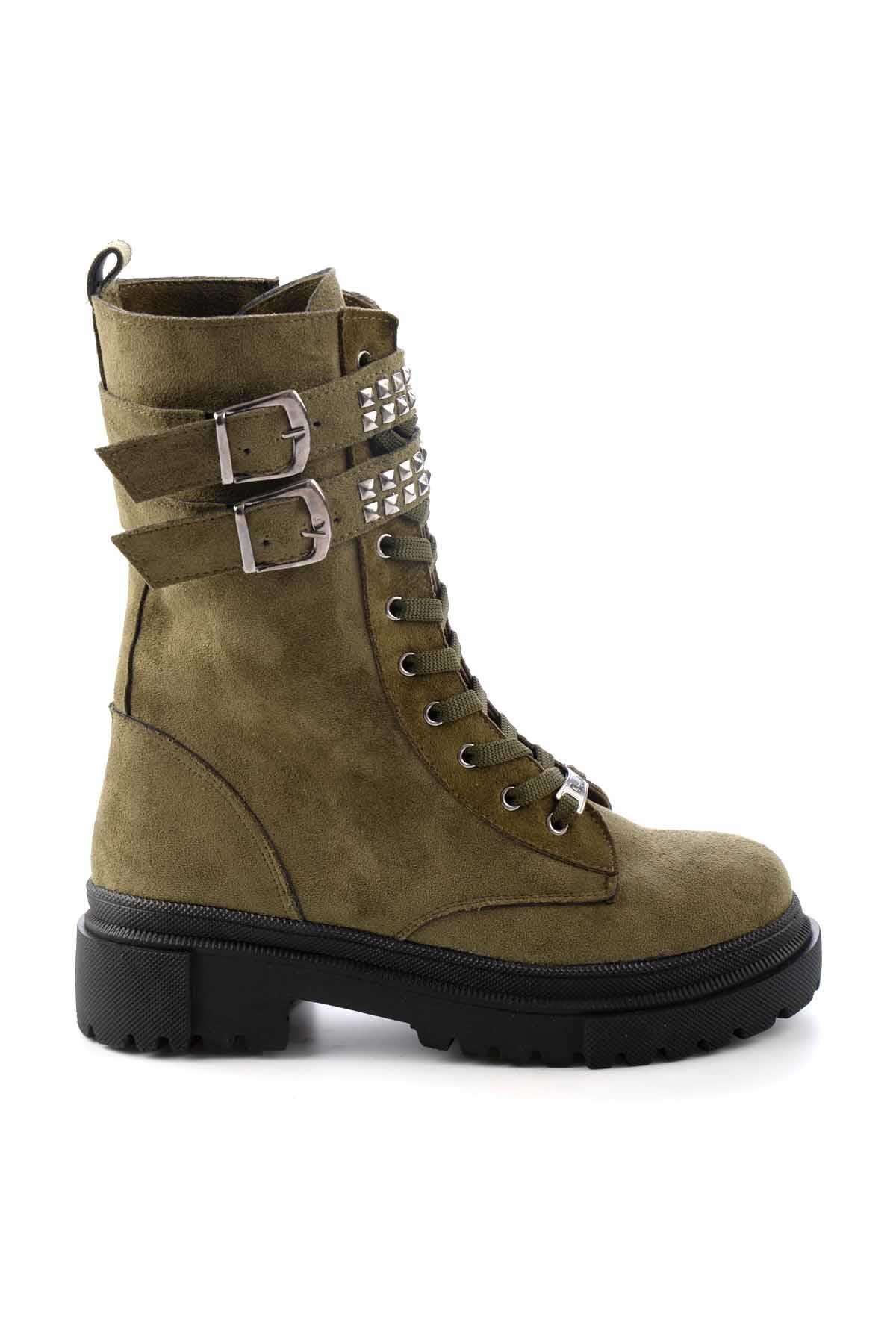 Haki Süet  Kadın Bot & Bootie K02936072702