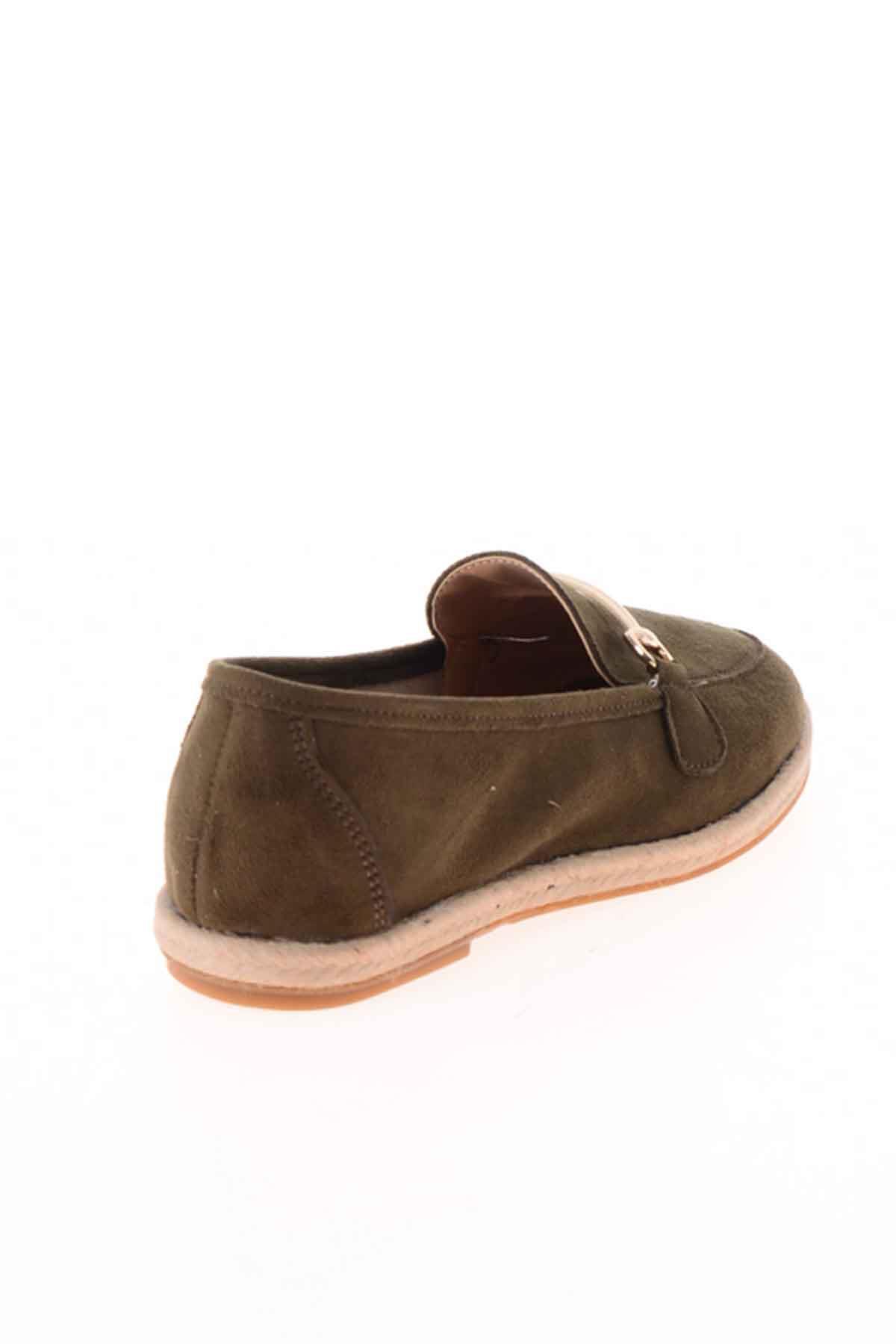 Haki Süet  Kadın Loafer Ayakkabı L0544084065