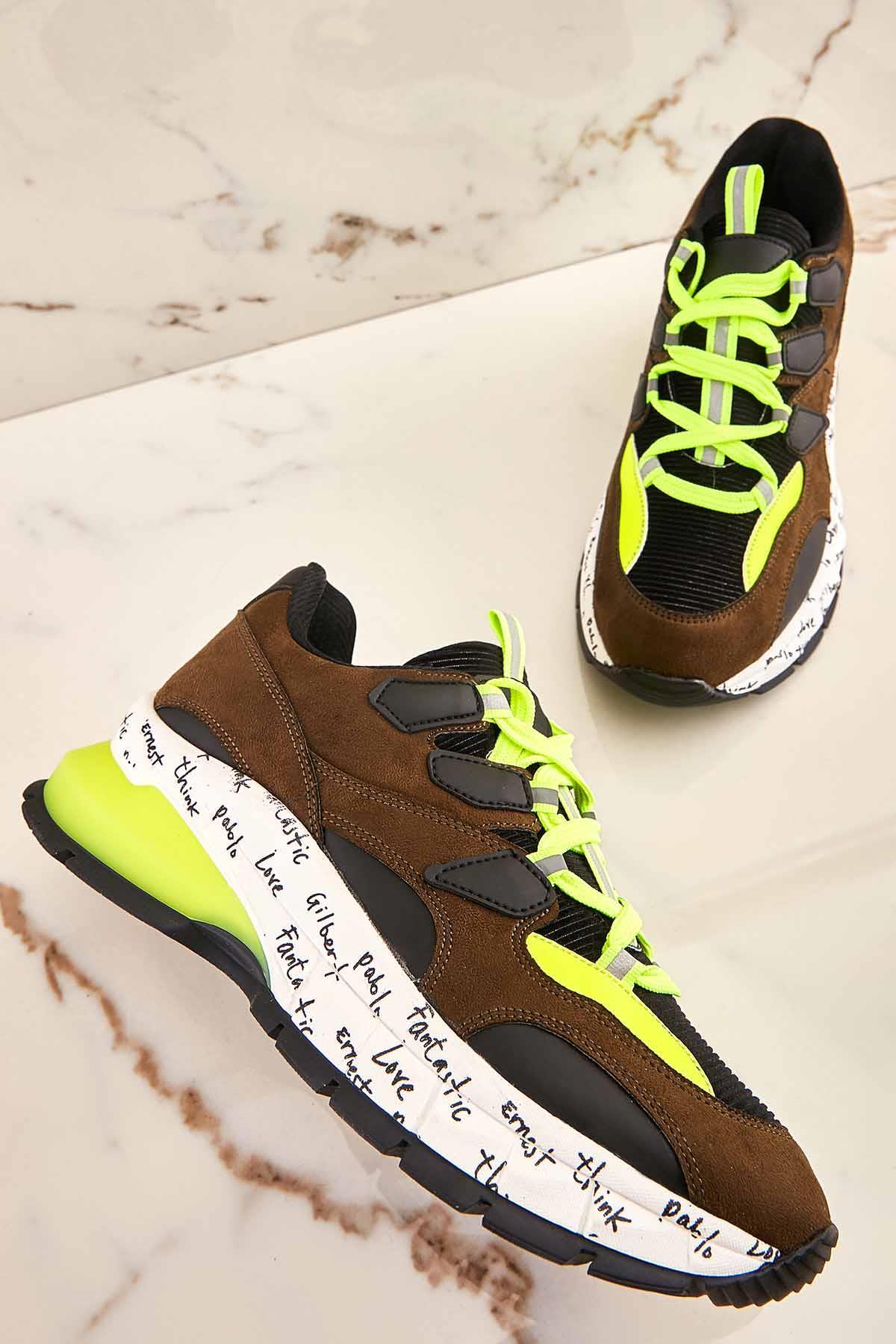 Haki Süet  Kadın Sneaker K0649490565