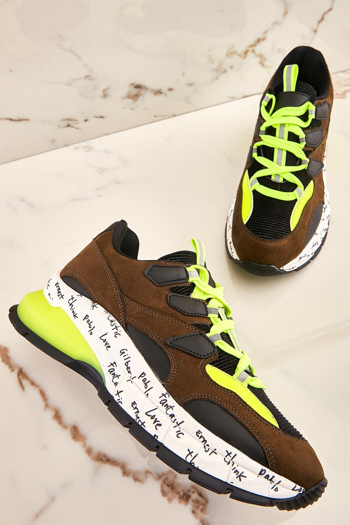 Haki Süet  Kadın Sneaker K0649490565