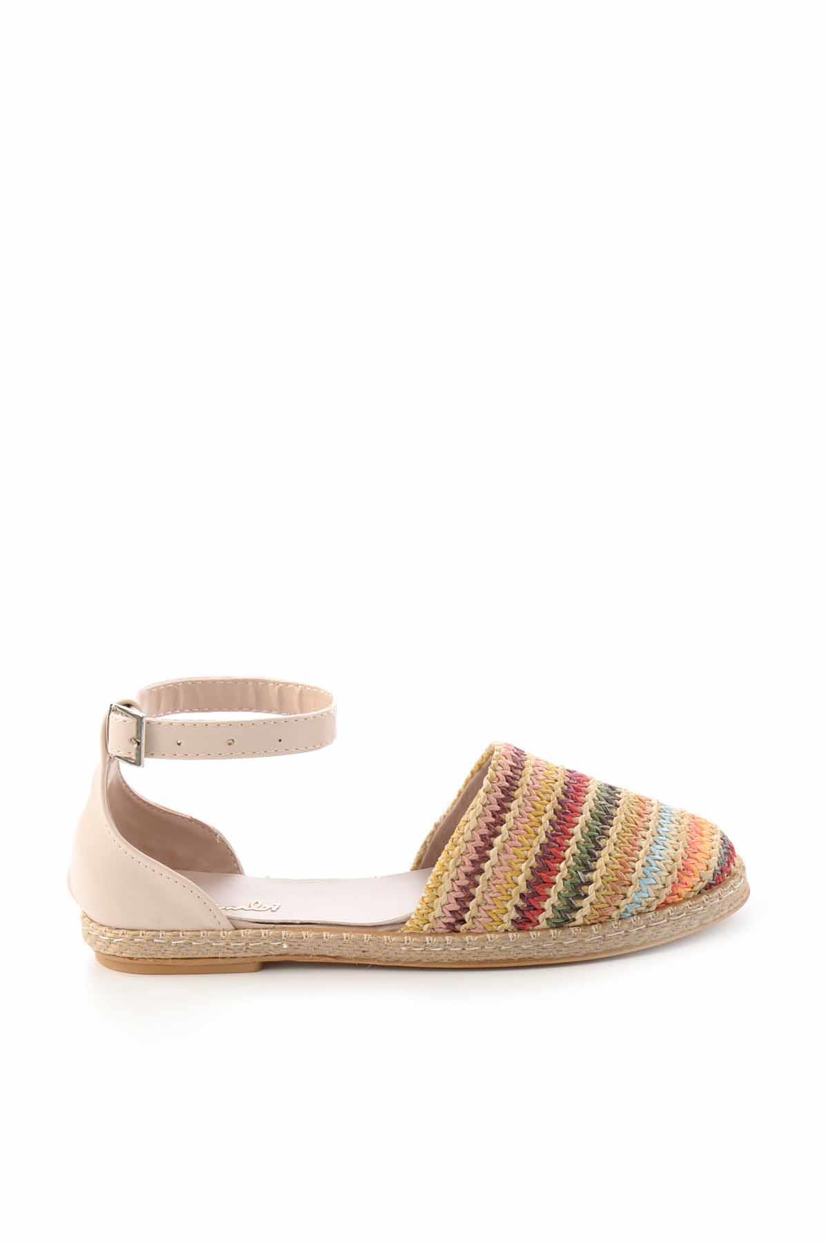 Hardal Çok Renkli Hasır  Kadın Espadril K01140085228