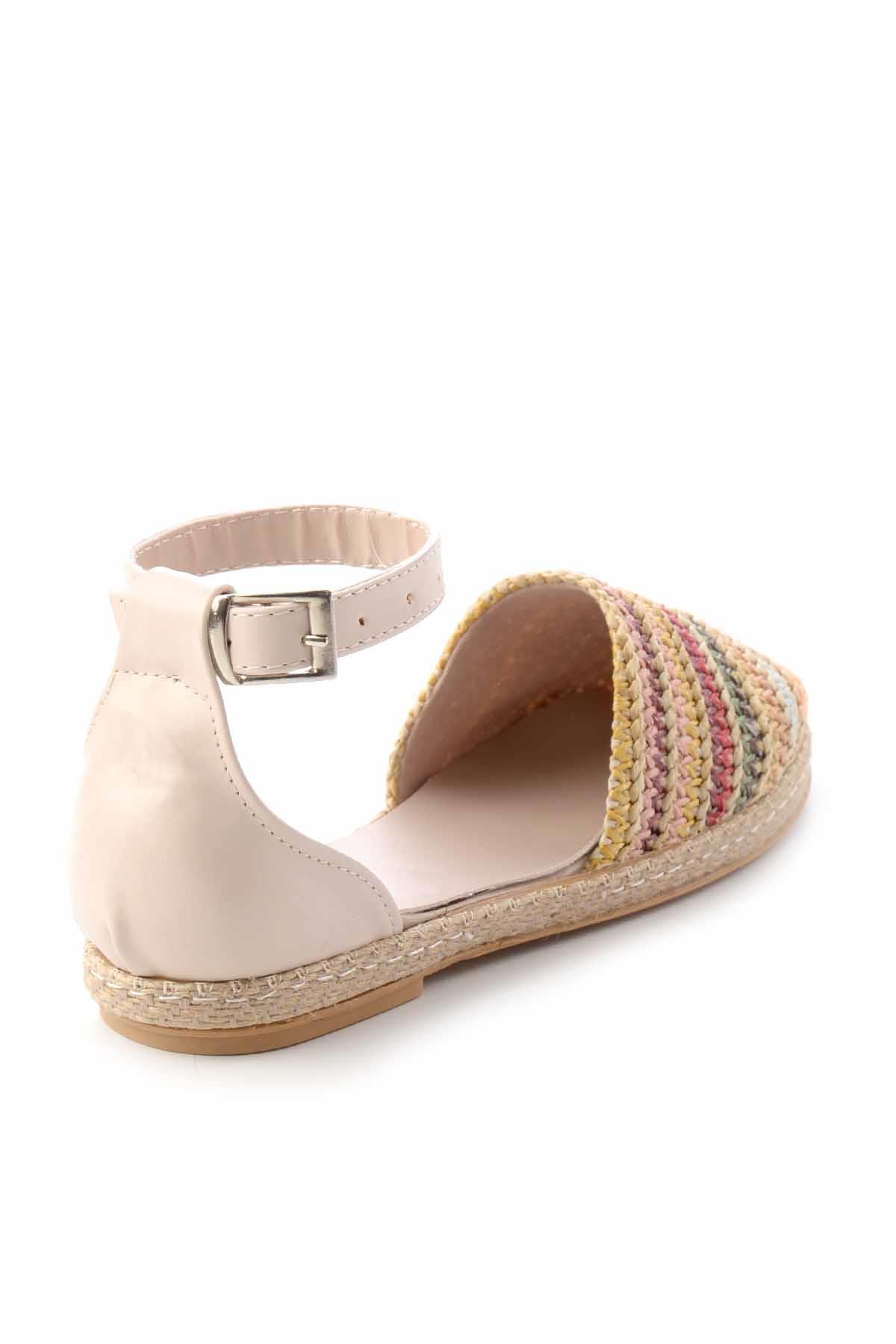Hardal Çok Renkli Hasır  Kadın Espadril K01140085228