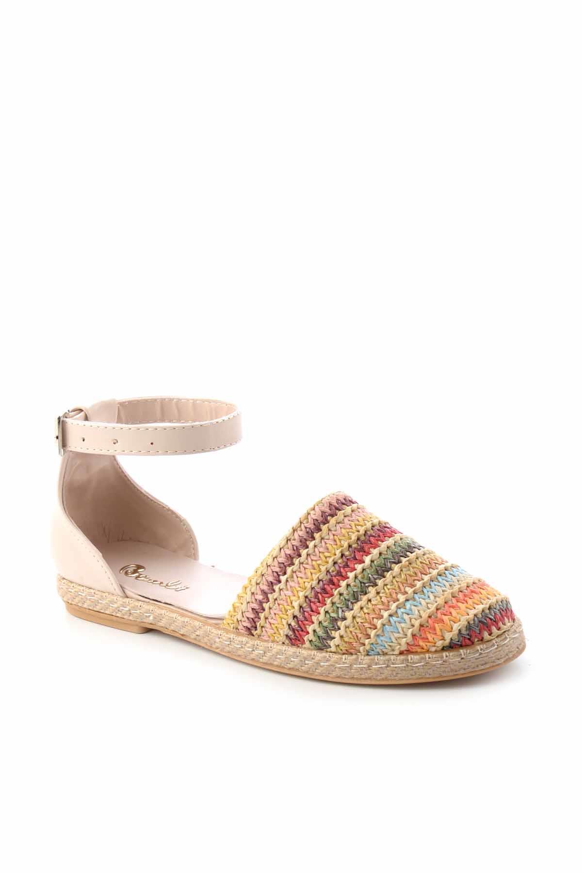 Hardal Çok Renkli Hasır  Kadın Espadril K01140085228