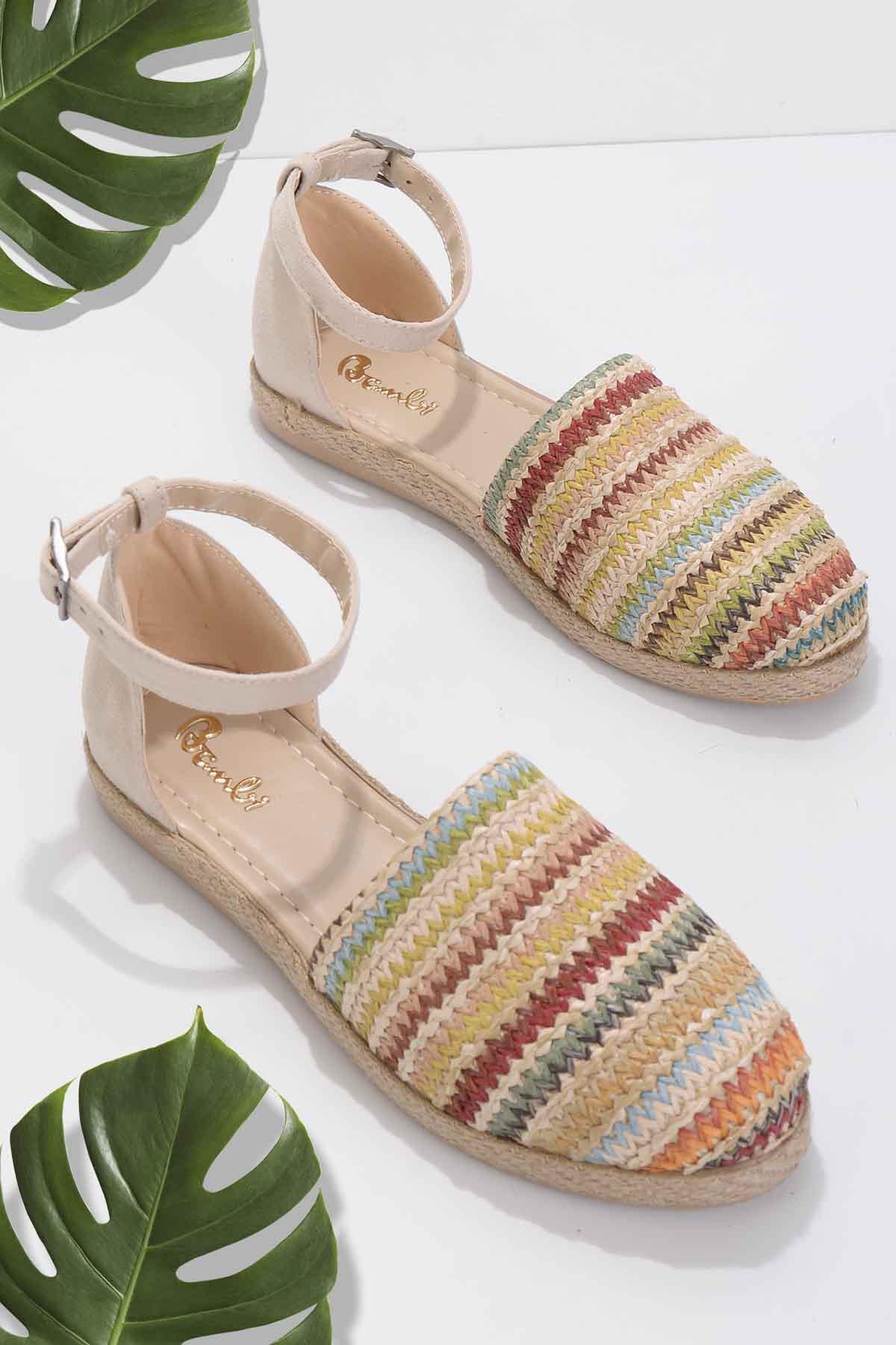 Hardal Çok Renkli  Kadın Espadril K01823020528
