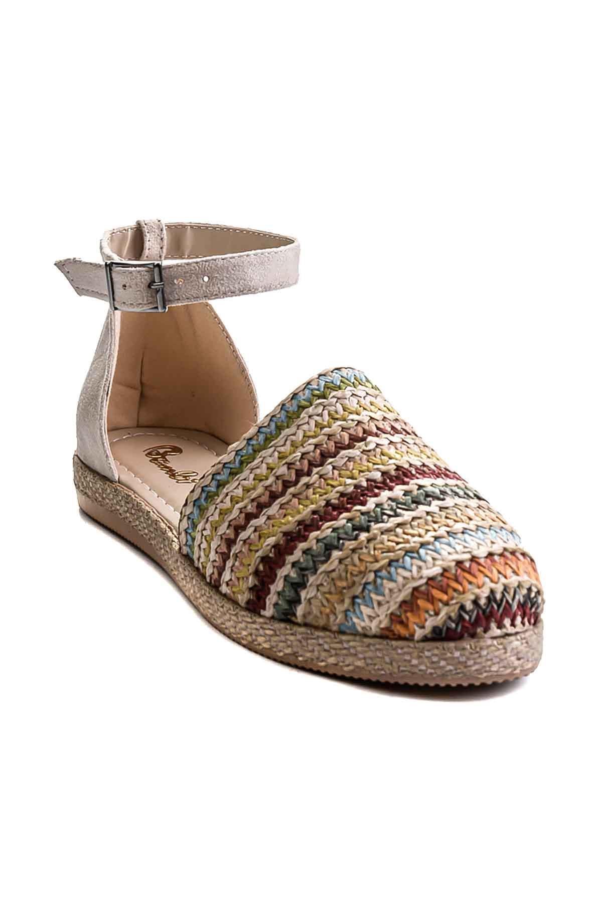 Hardal Çok Renkli  Kadın Espadril K01823020528