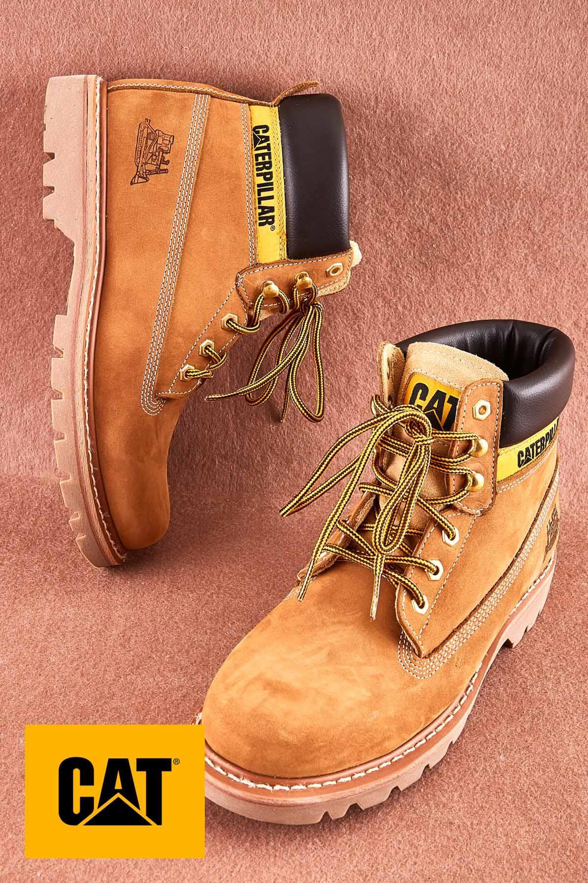 Honey Nubuk Hakiki Deri Erkek Bot & Bootie CAT1111000101