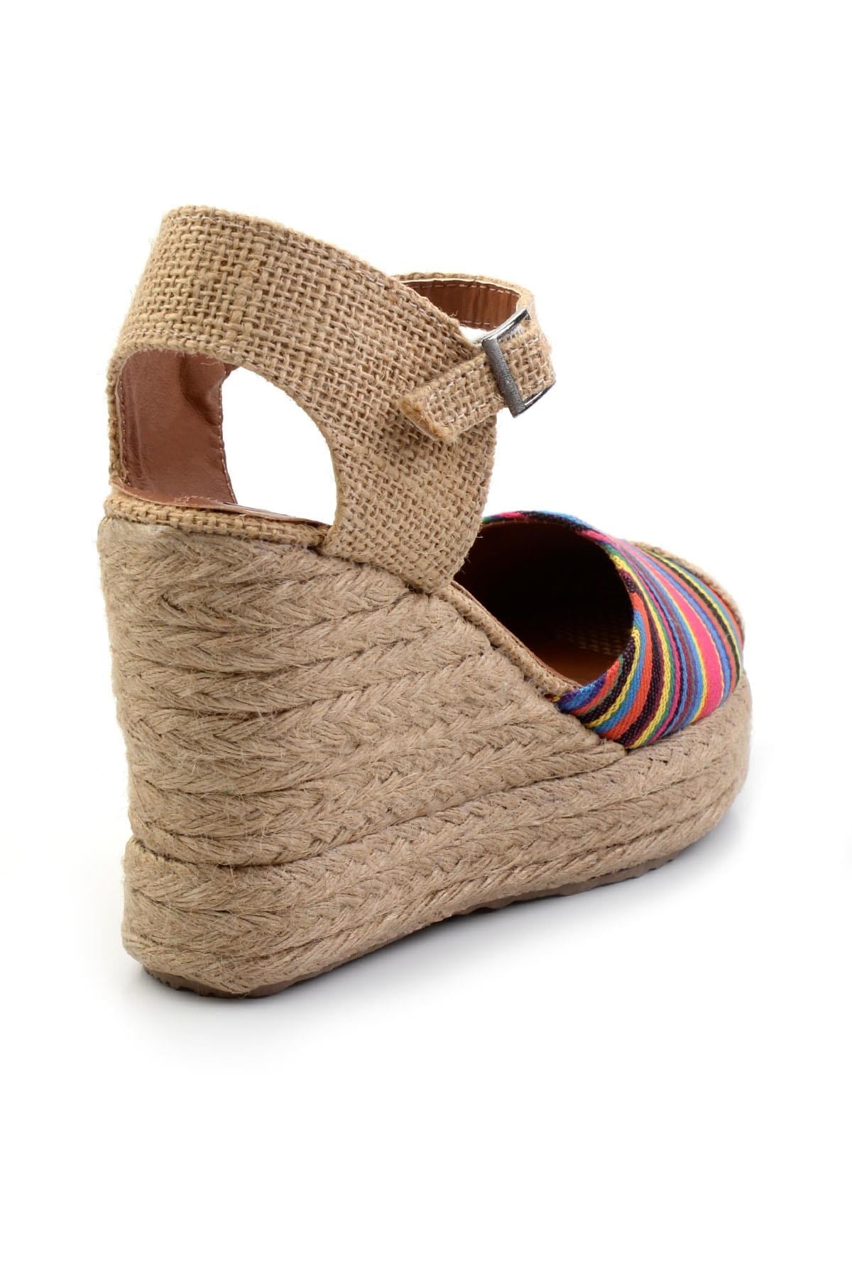 İnce Çizgili  Kadın Espadril K01874414604