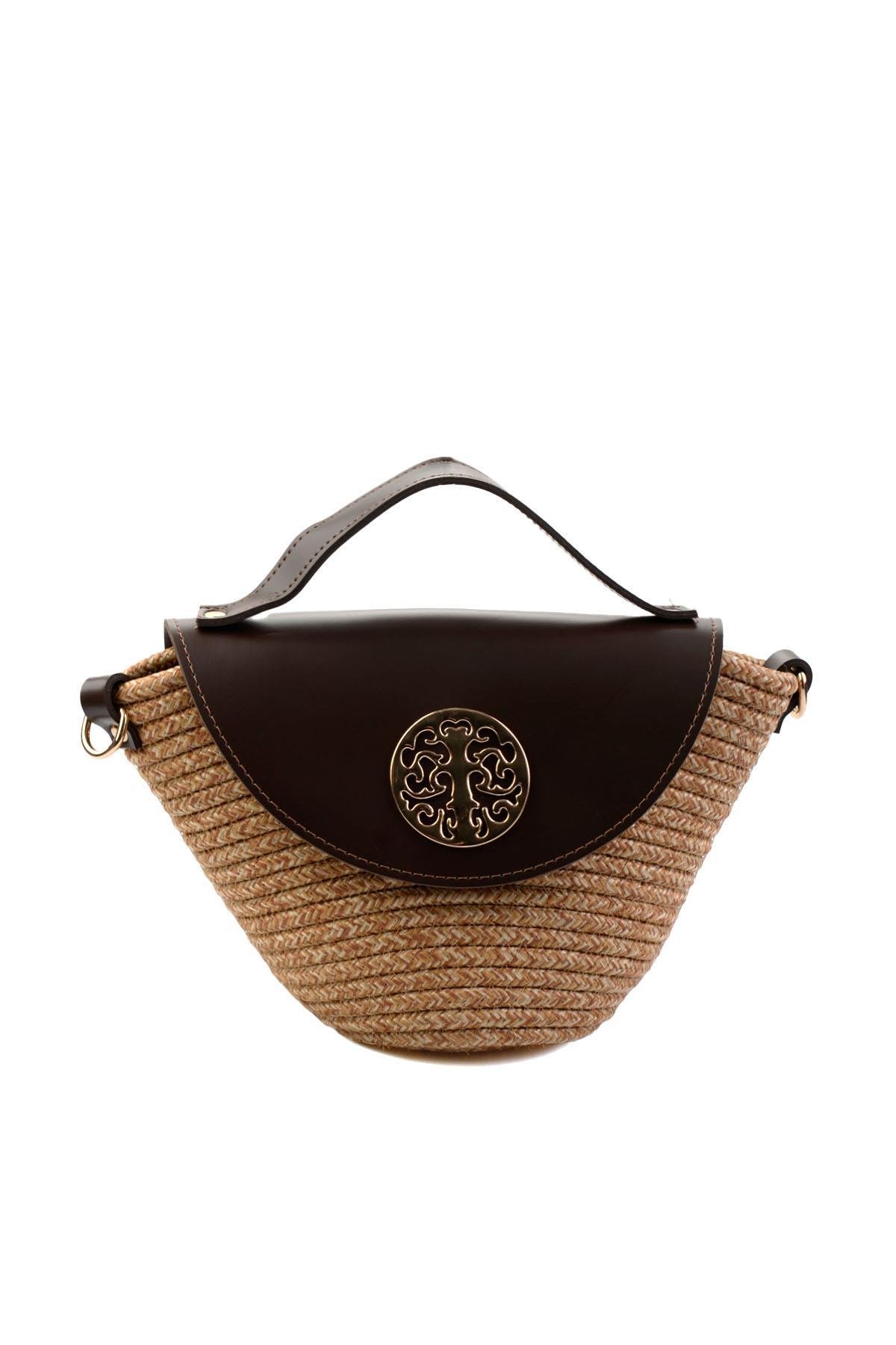 Kahve Desenli  Kadın Postacı Çanta C06619105928