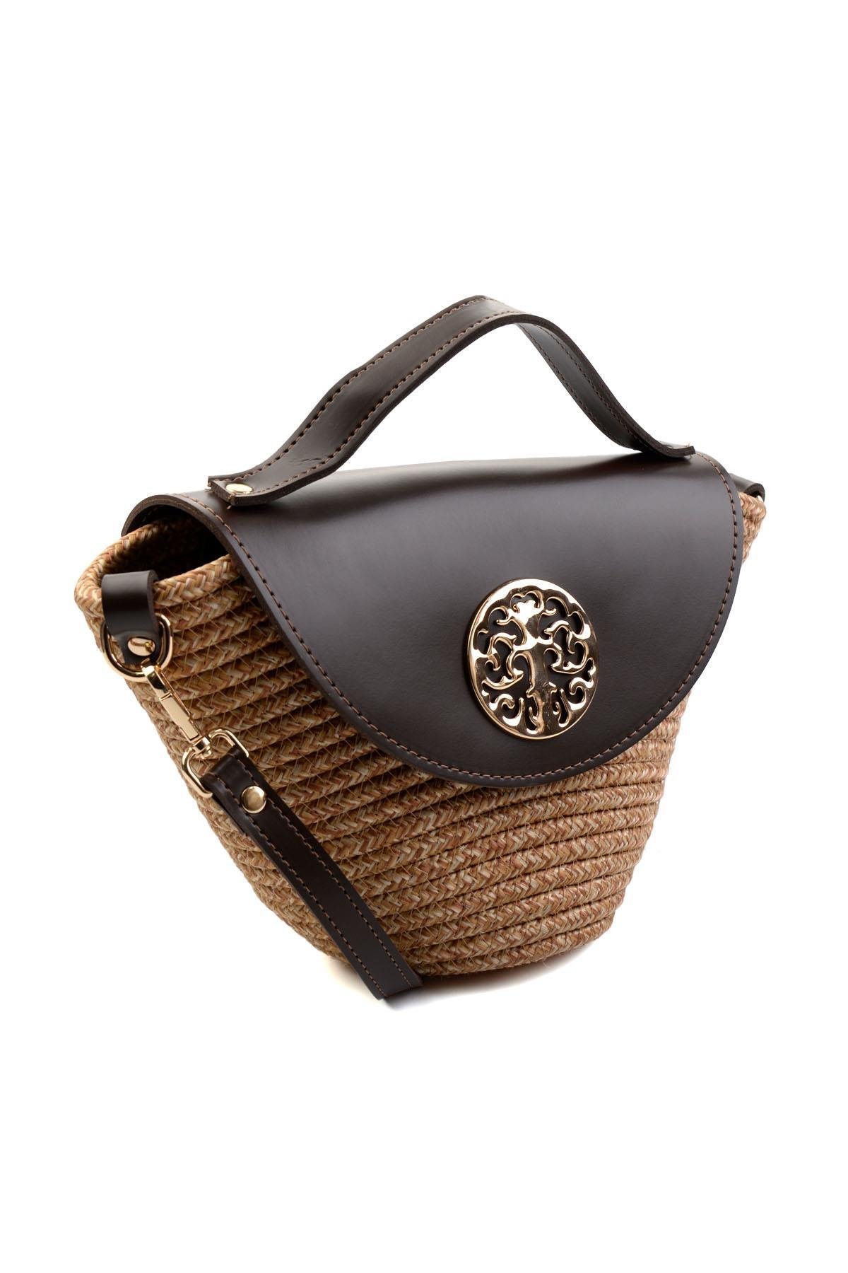 Kahve Desenli  Kadın Postacı Çanta C06619105928