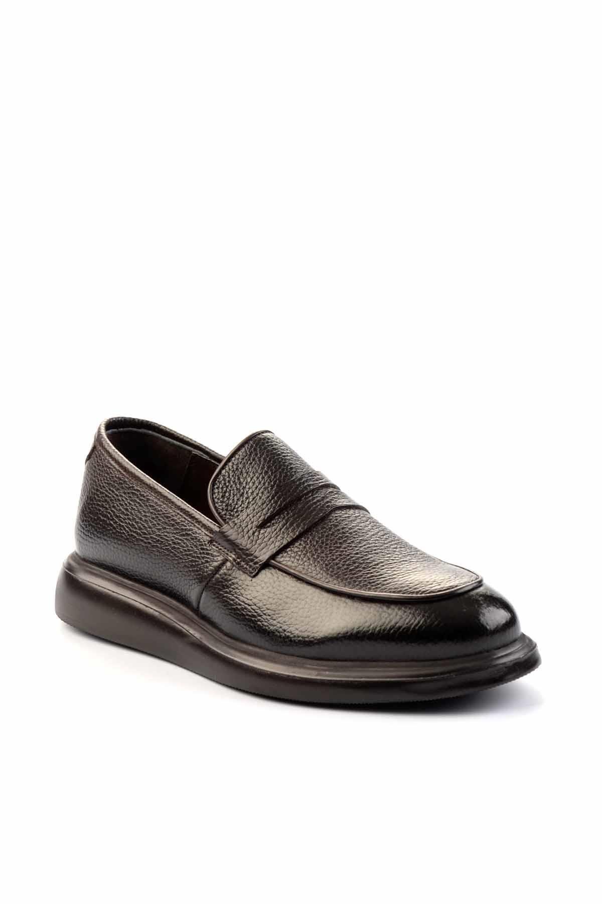 Kahve Floter Hakiki Deri Erkek Loafer Ayakkabı E01798045840
